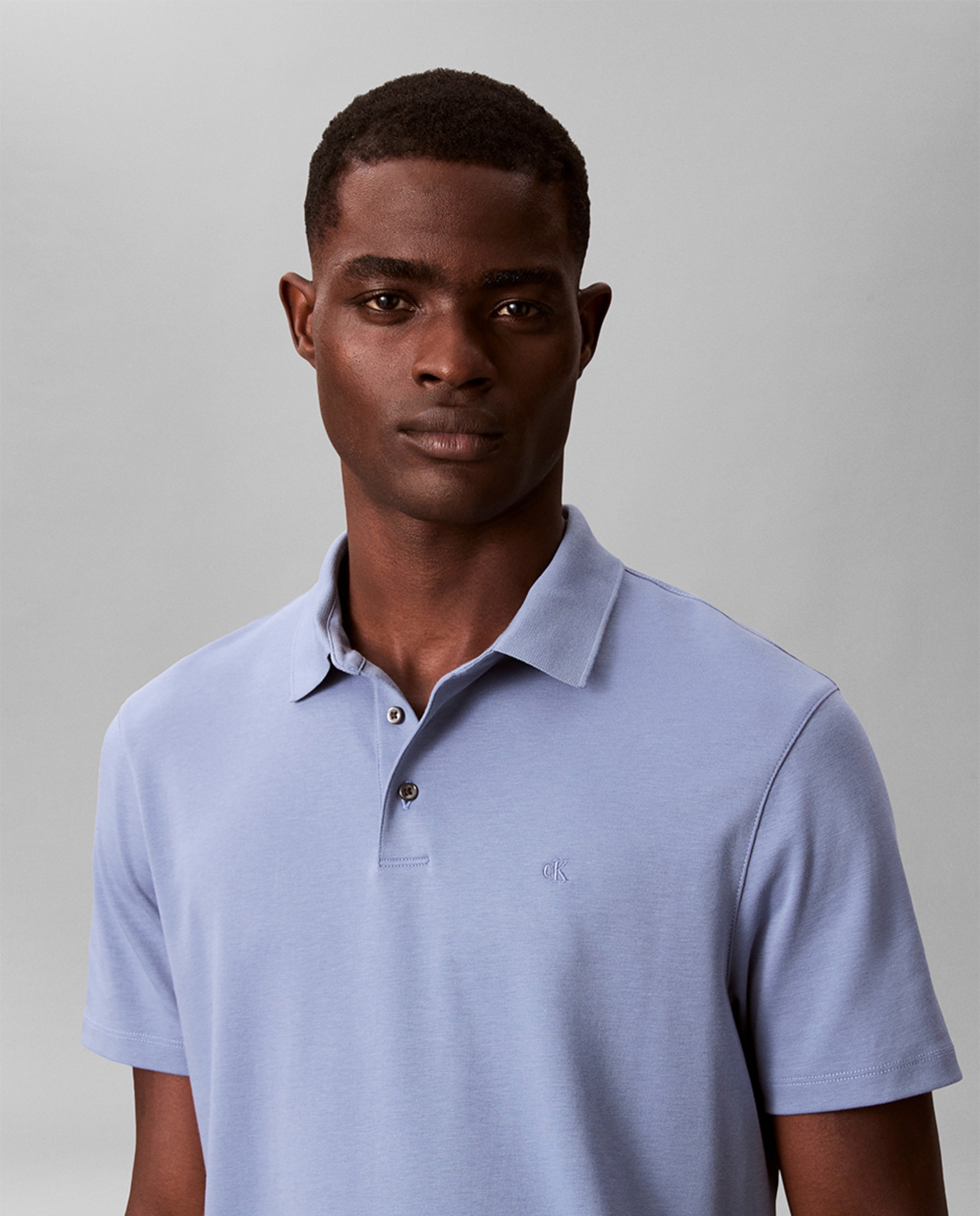 Polo Supima com Logótipo Azul-índigo-3