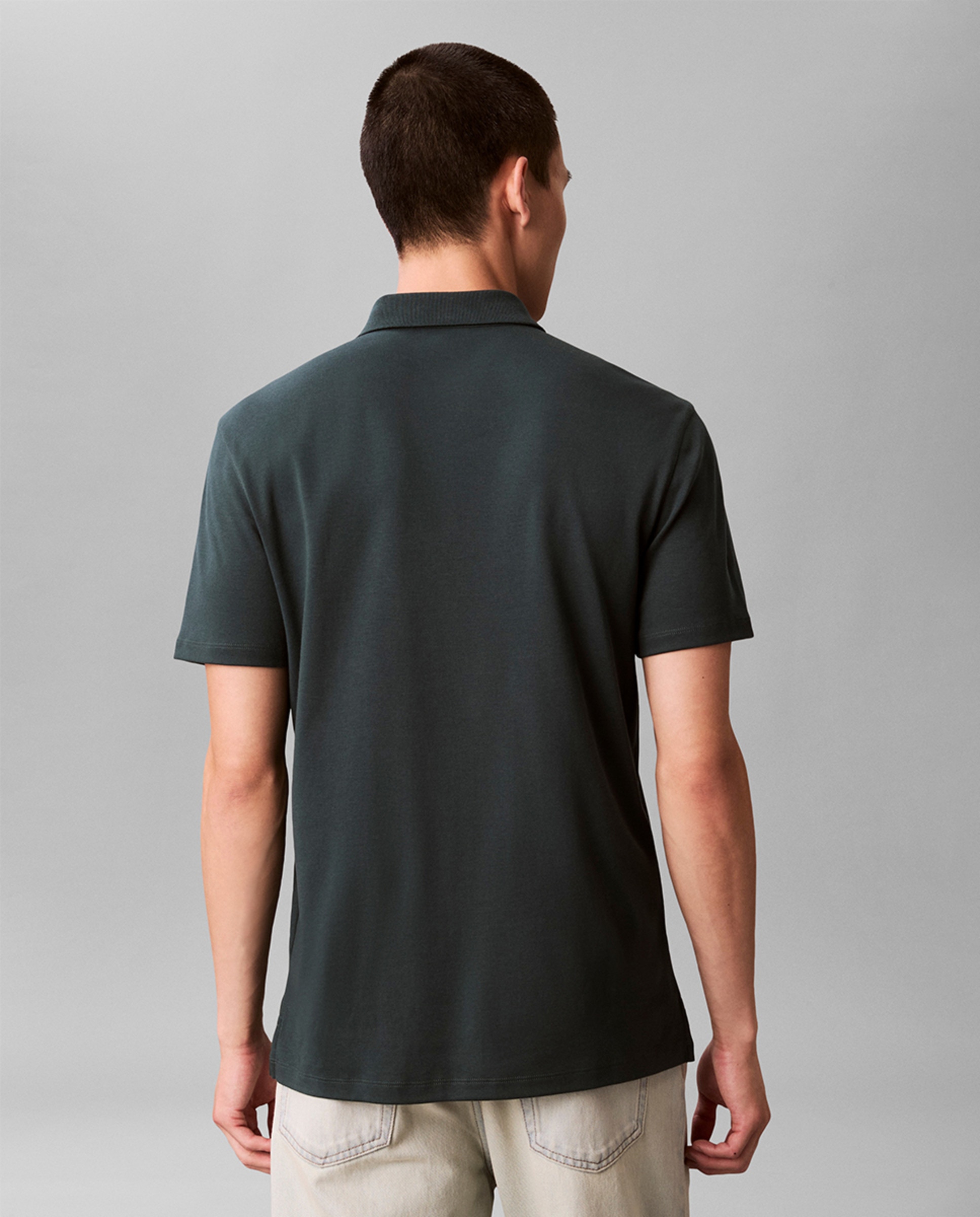 Polo Supima com Logótipo Verde-escuro-2