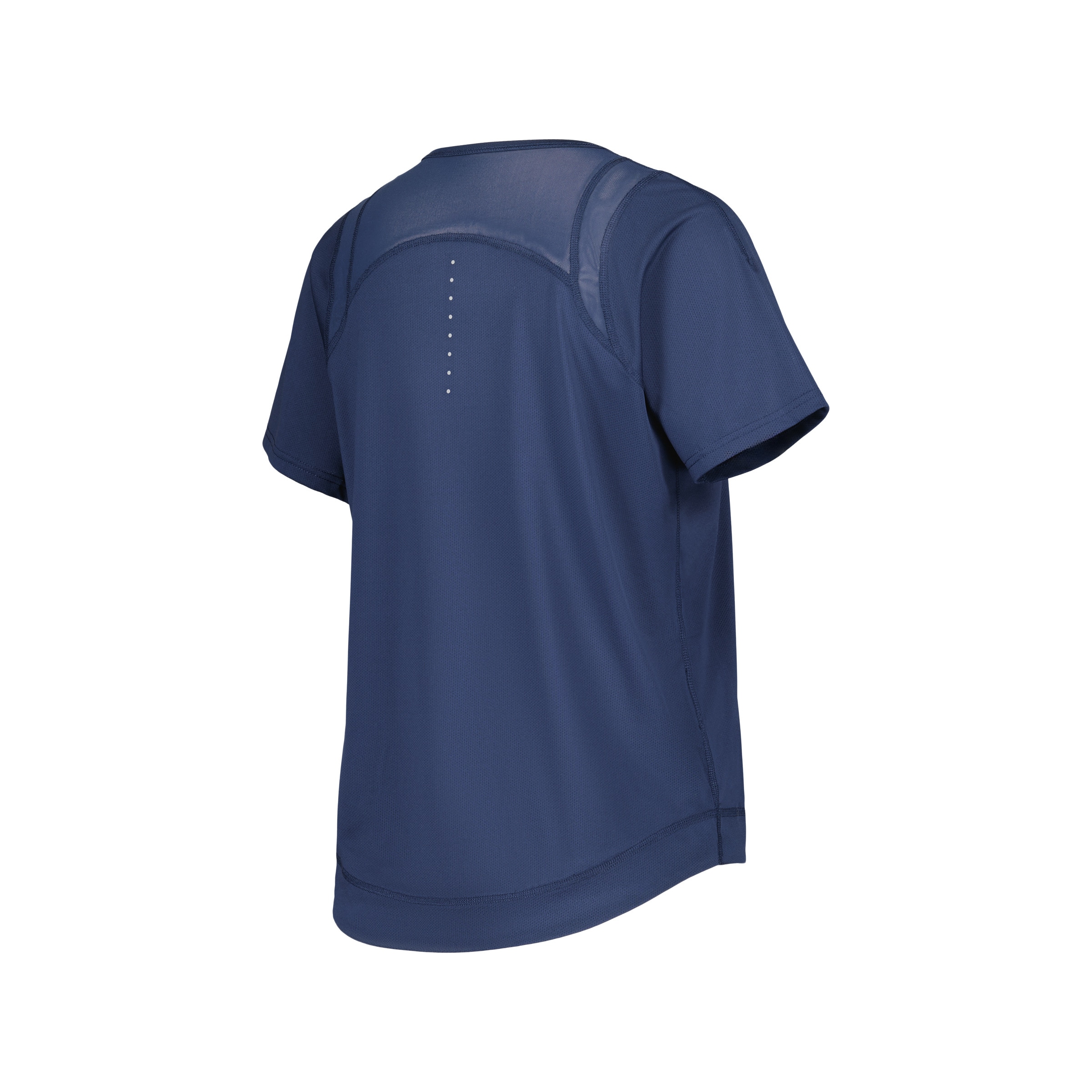 T-shirt de Manga Curta com Mesh de Training de Mulher Azul-marinho-5