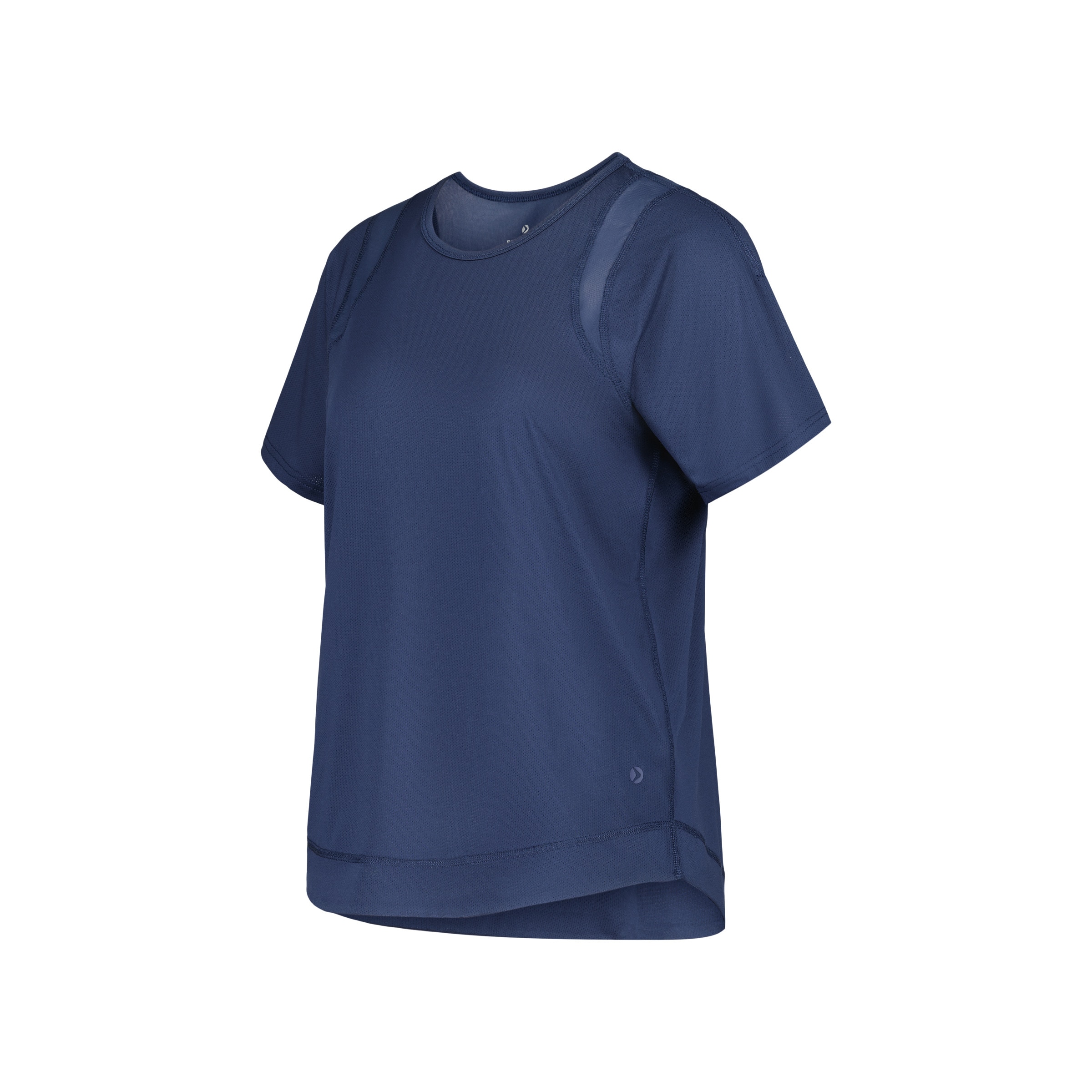 T-shirt de Manga Curta com Mesh de Training de Mulher Azul-marinho-4