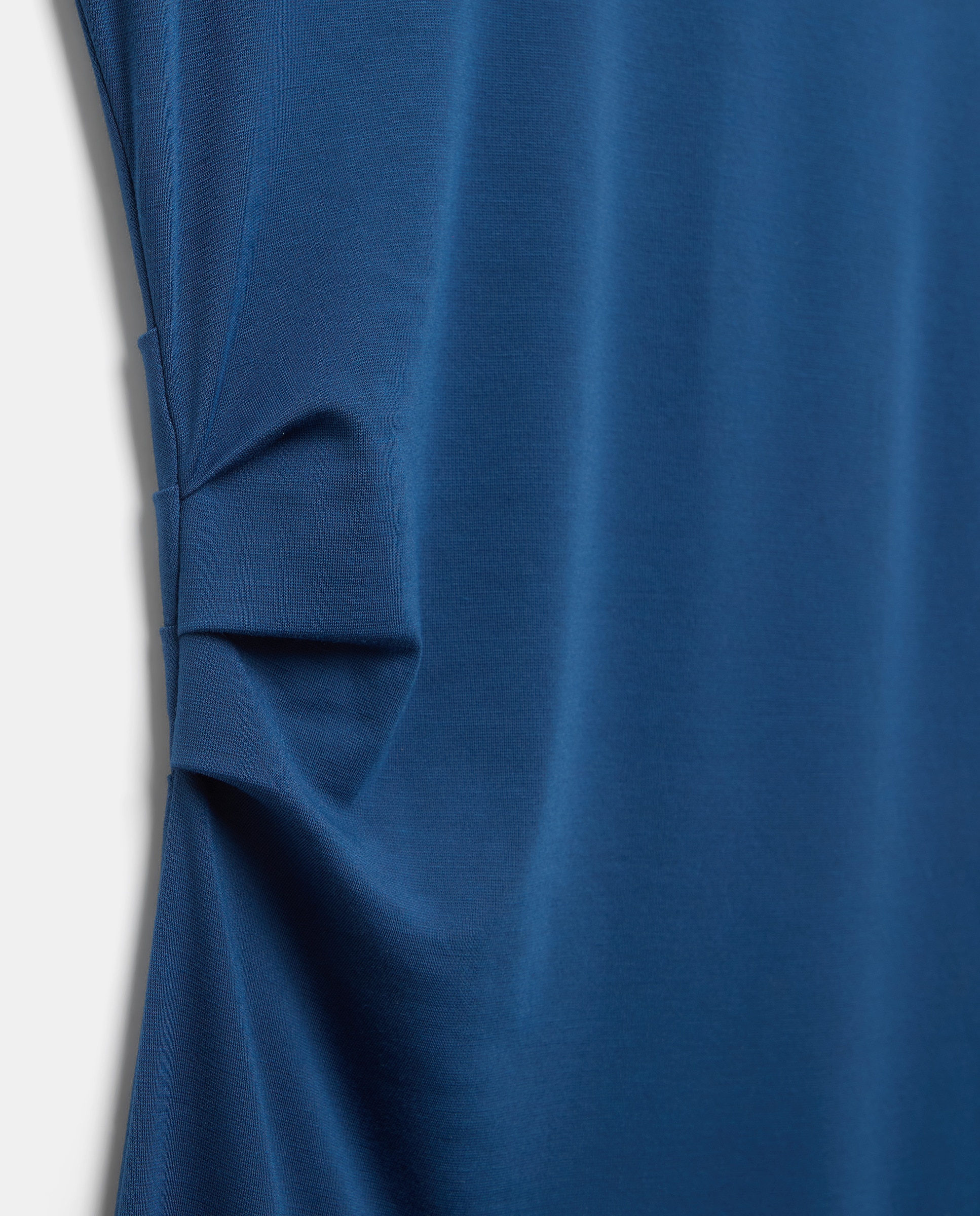 Vestido Midi com Franzidos Laterais 400 Azul-5