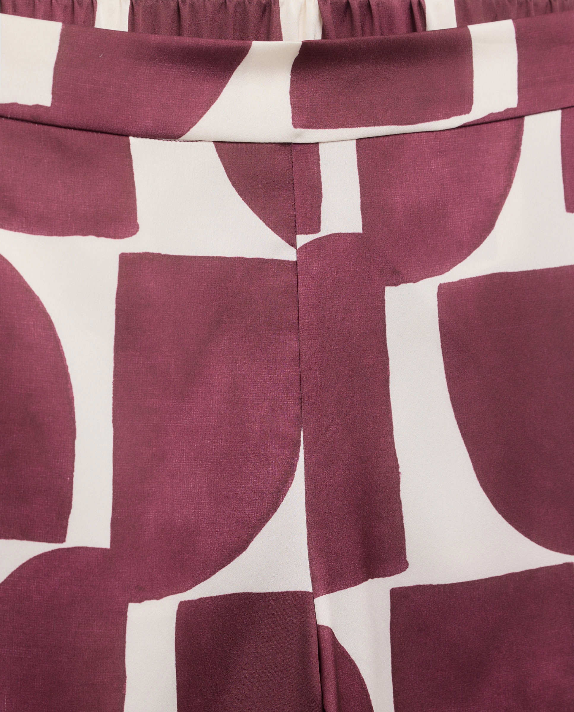 Calças Largas com Estampado de Aguarela Rosa-5