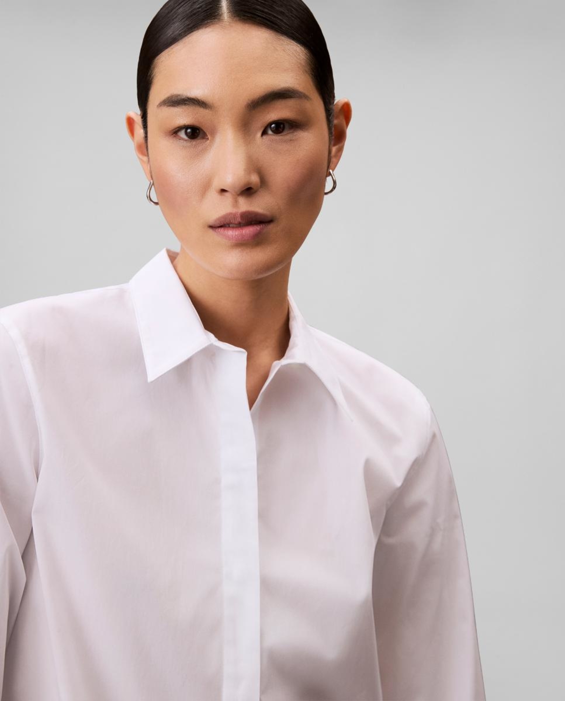 Camisa de popelina Branco-4