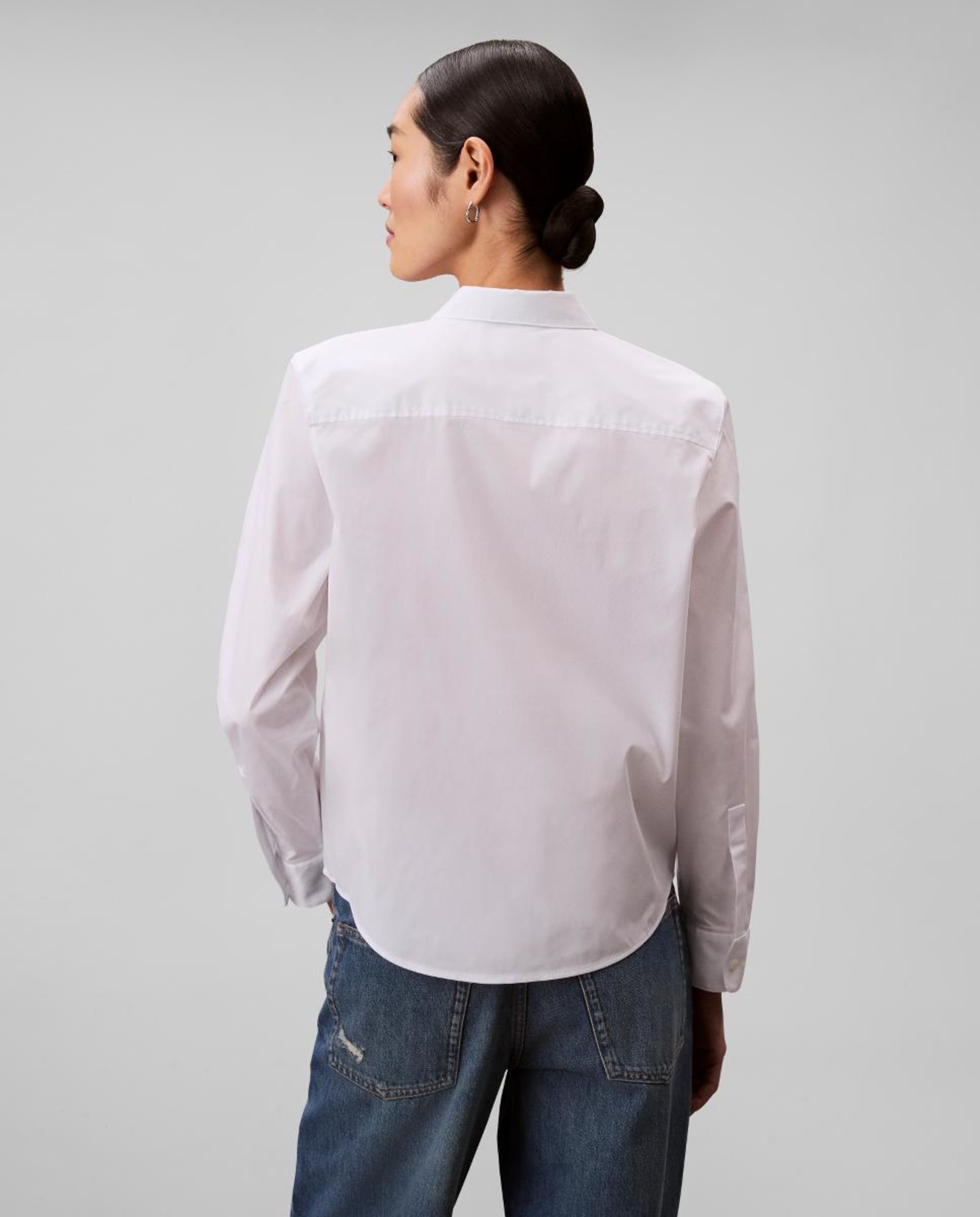 Camisa de popelina Branco-2