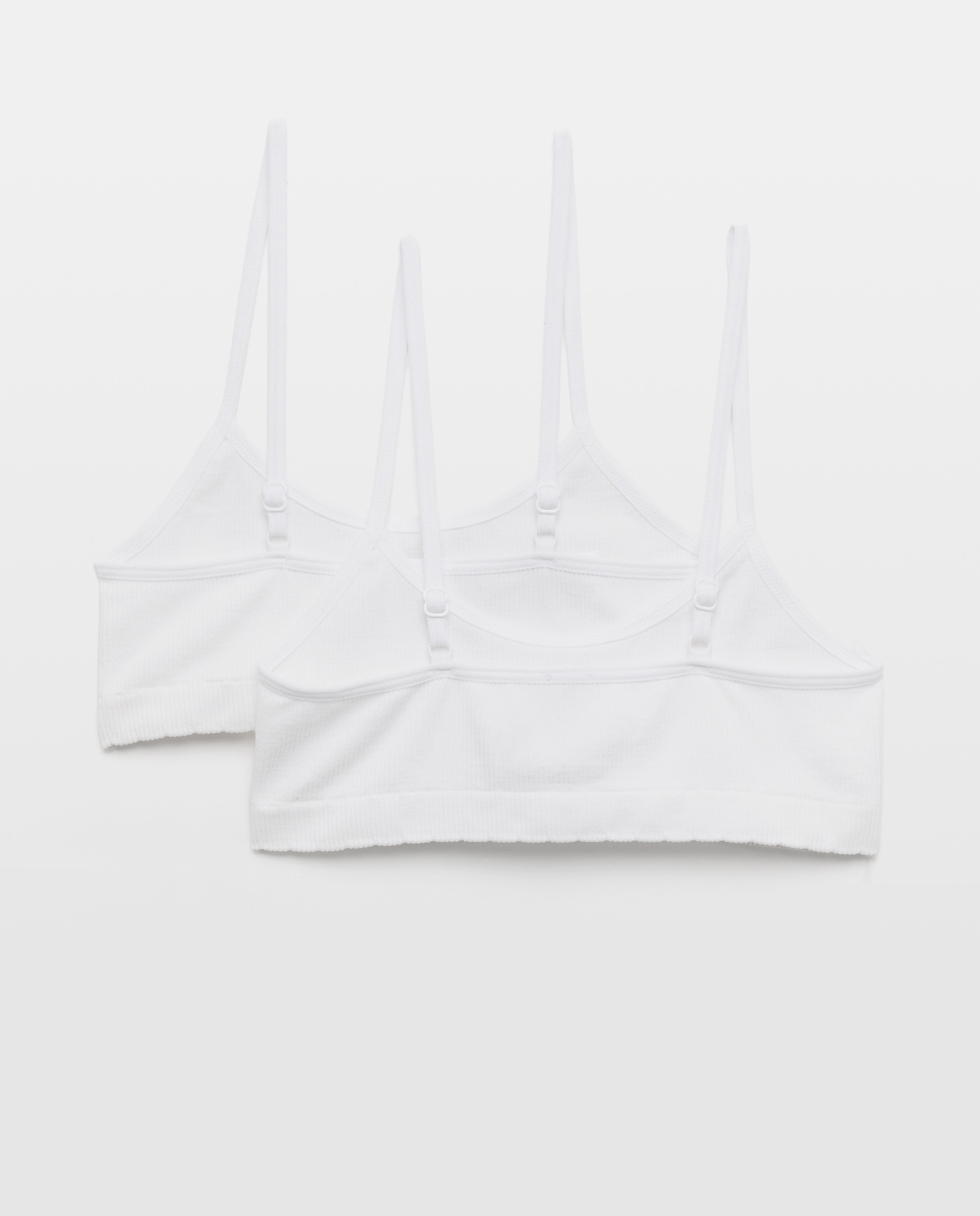 Pack de 2 tops de niña Blanco-2