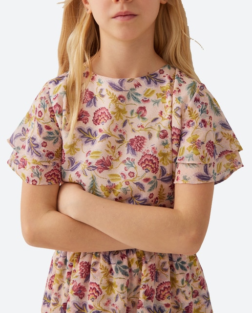 Imagen 0 de Blusa estampado flor cretona de niña