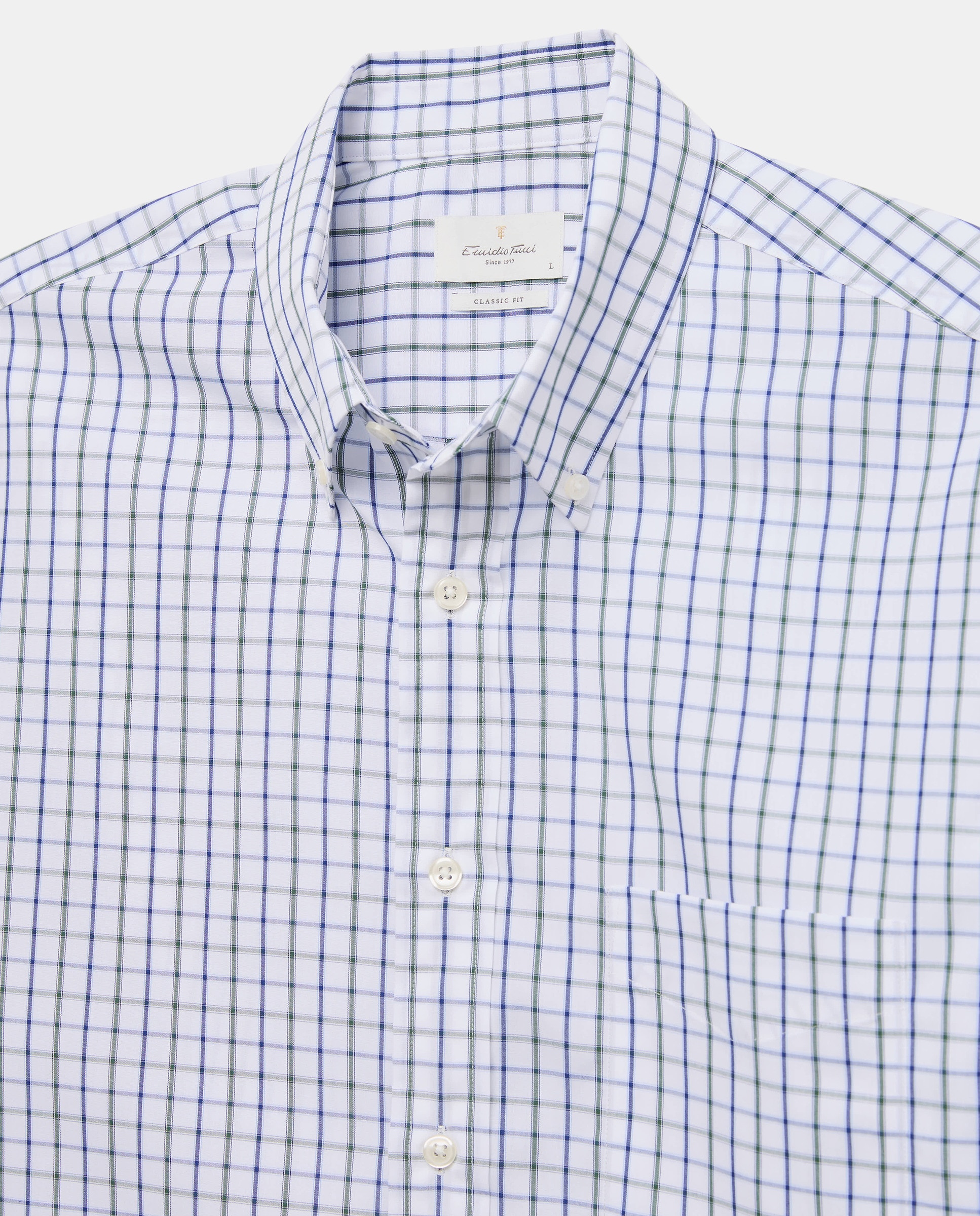 Camisa Casual de Manga Comprida Verde-5