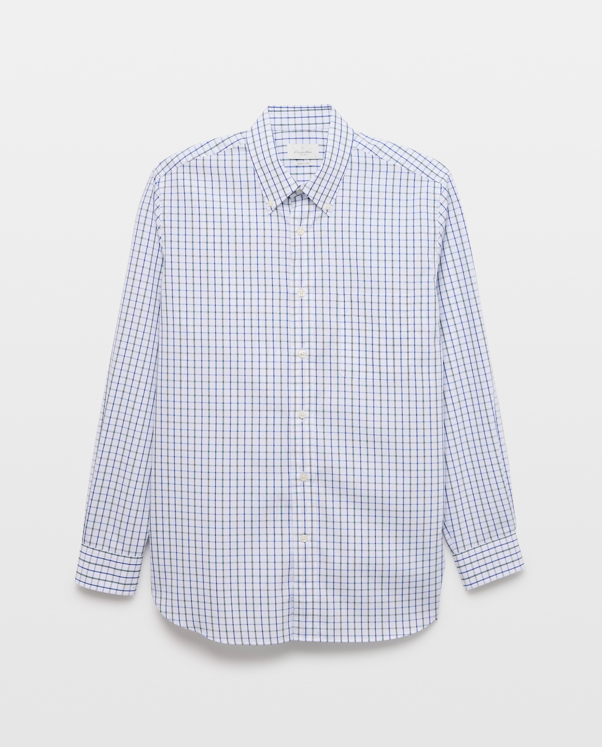 Camisa Casual de Manga Comprida Verde-4