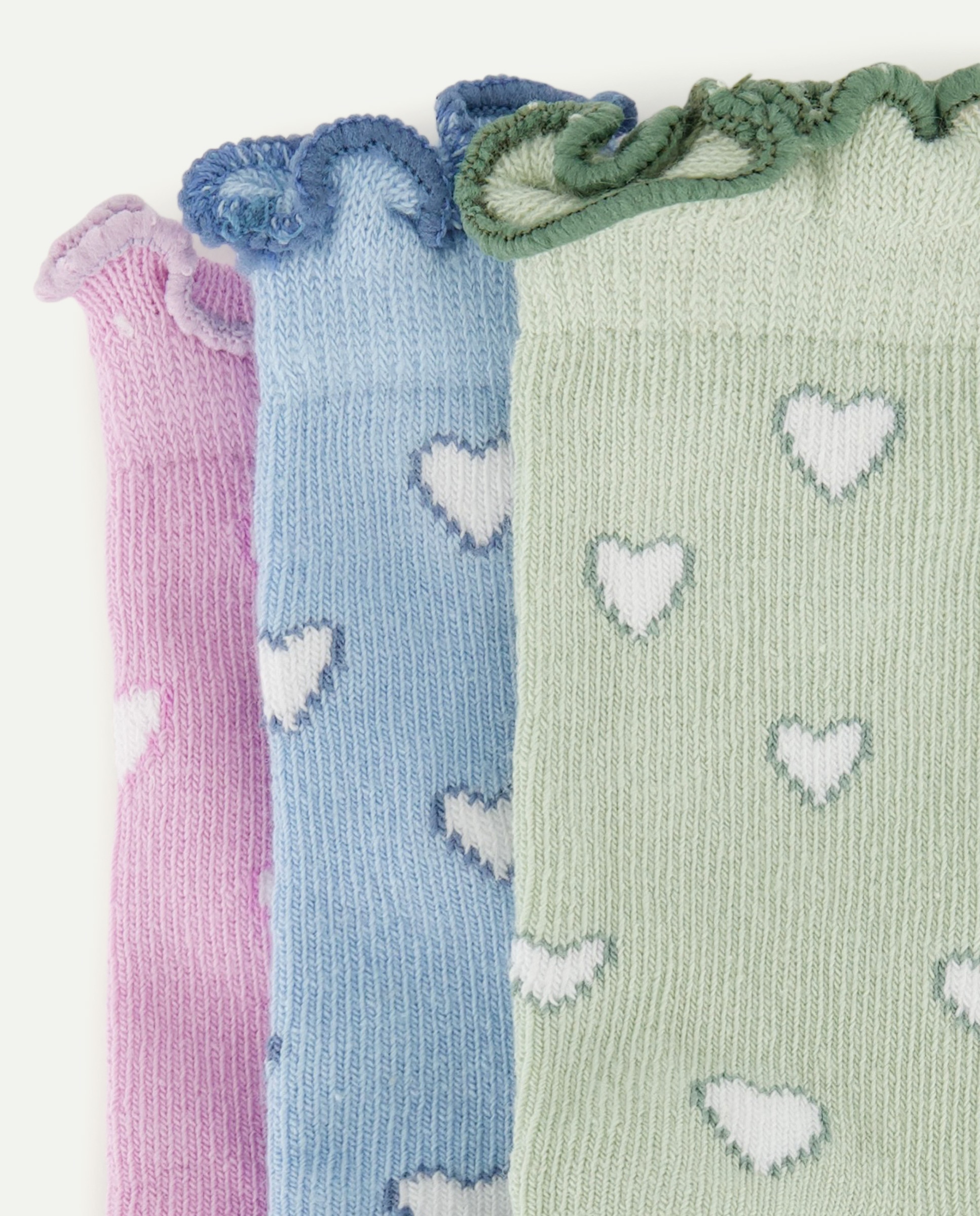 Pack de 3 Pares de Meias Curtas de Bebé com Fantasia Cotton Juice Azul-2