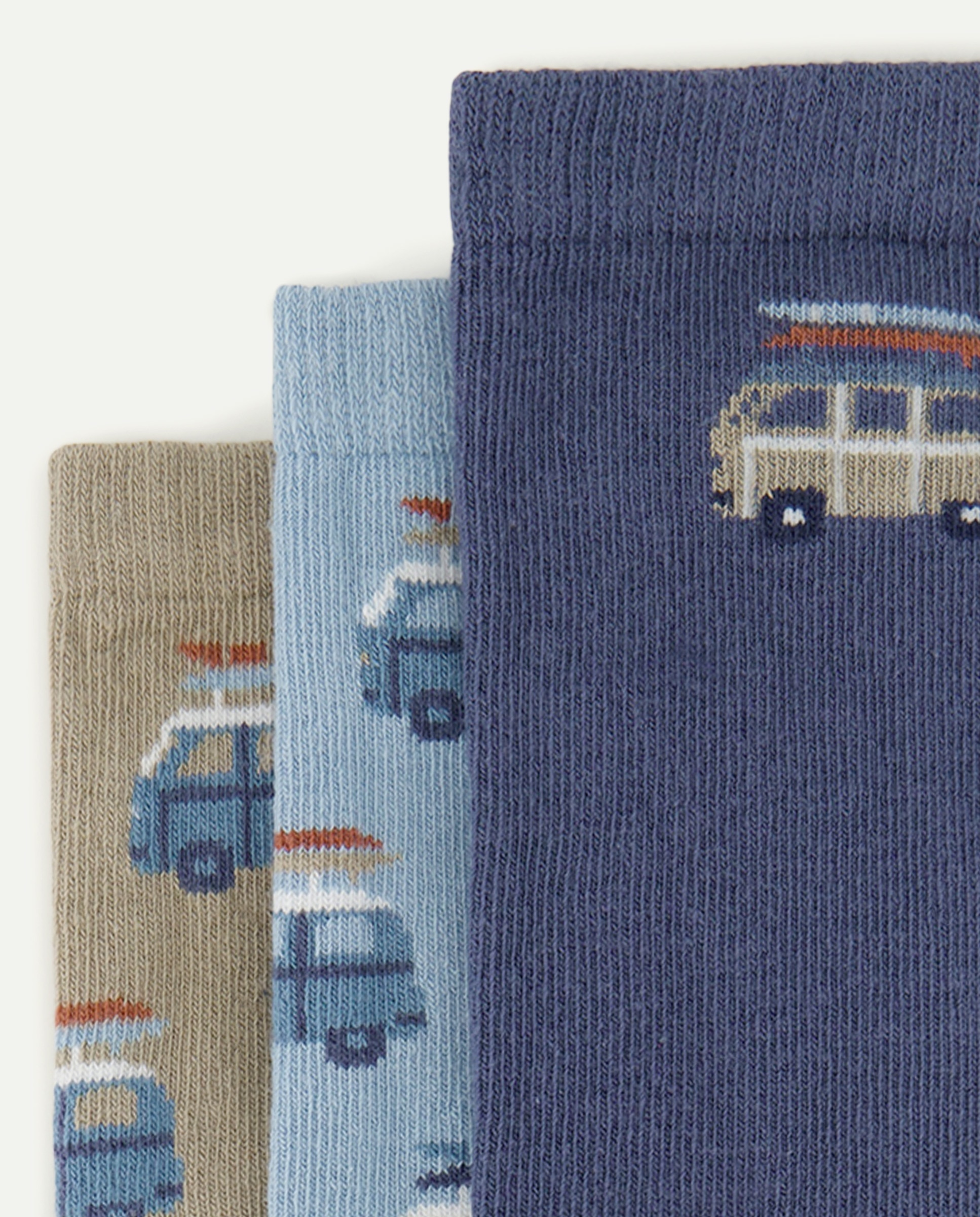 Pack de 3 Pares de Meias Curtas Multicolor-2