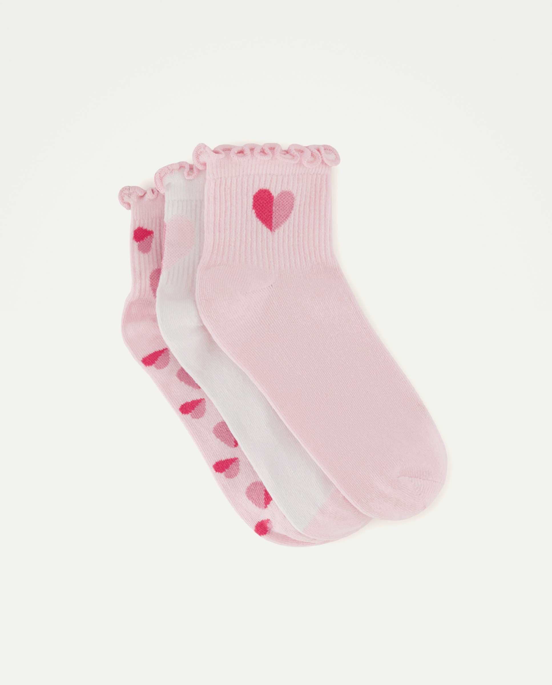 Imagem 0 de Pack de 3 Pares de Meias pelo Tornozelo com Coração