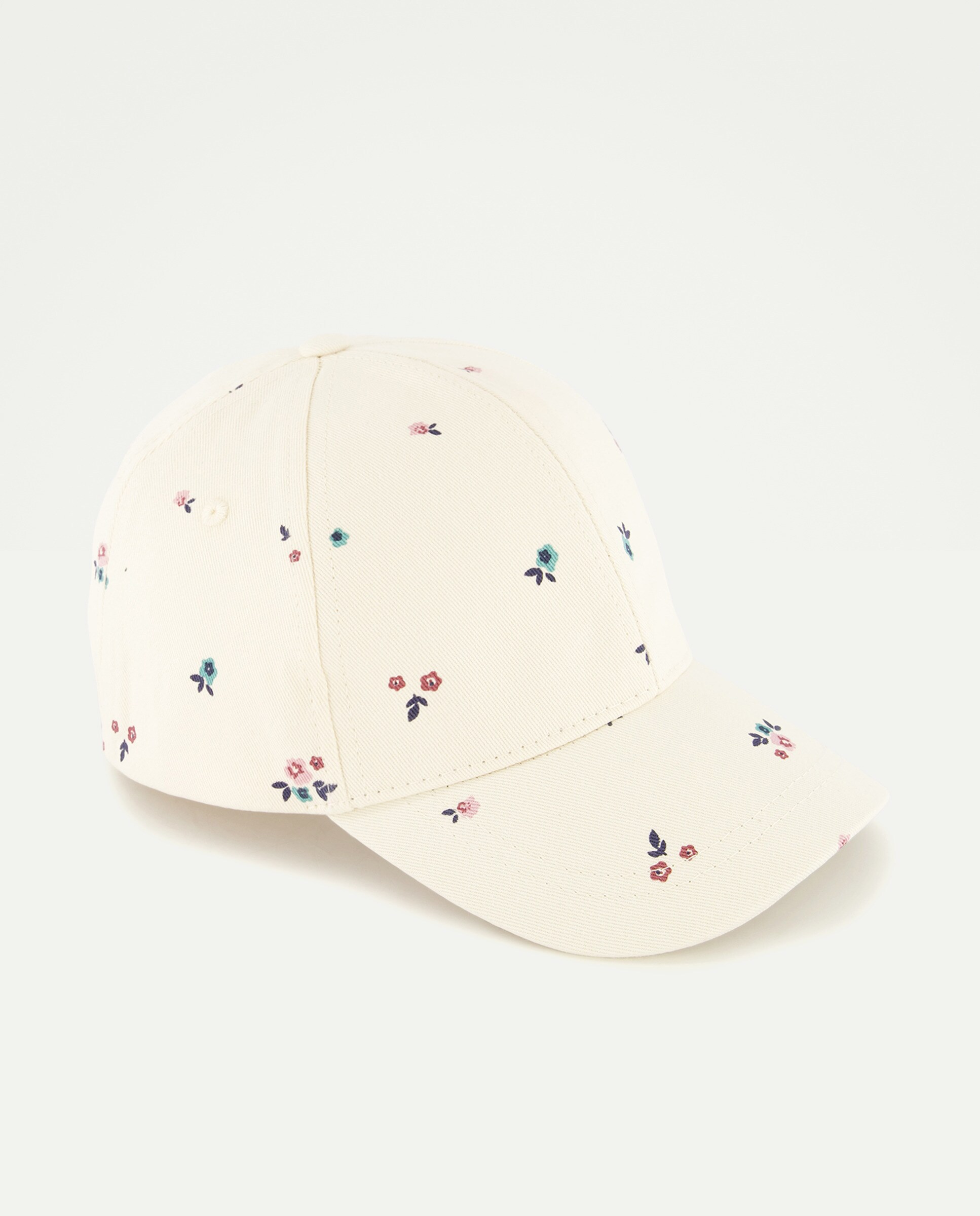 Boné com All Over Print Floral Bege-1