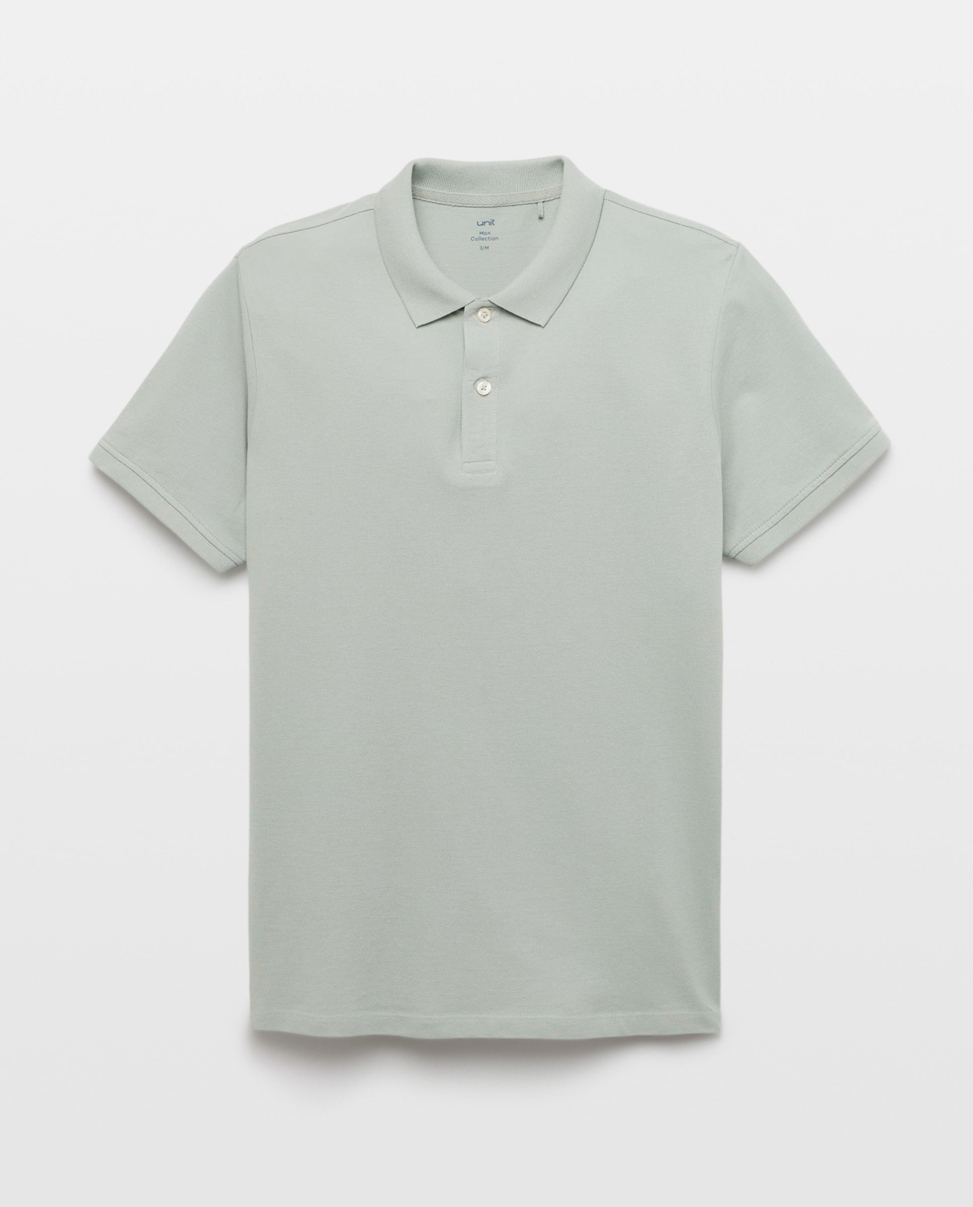 Polo de hombre manga corta pique liso 510 Verde claro-4