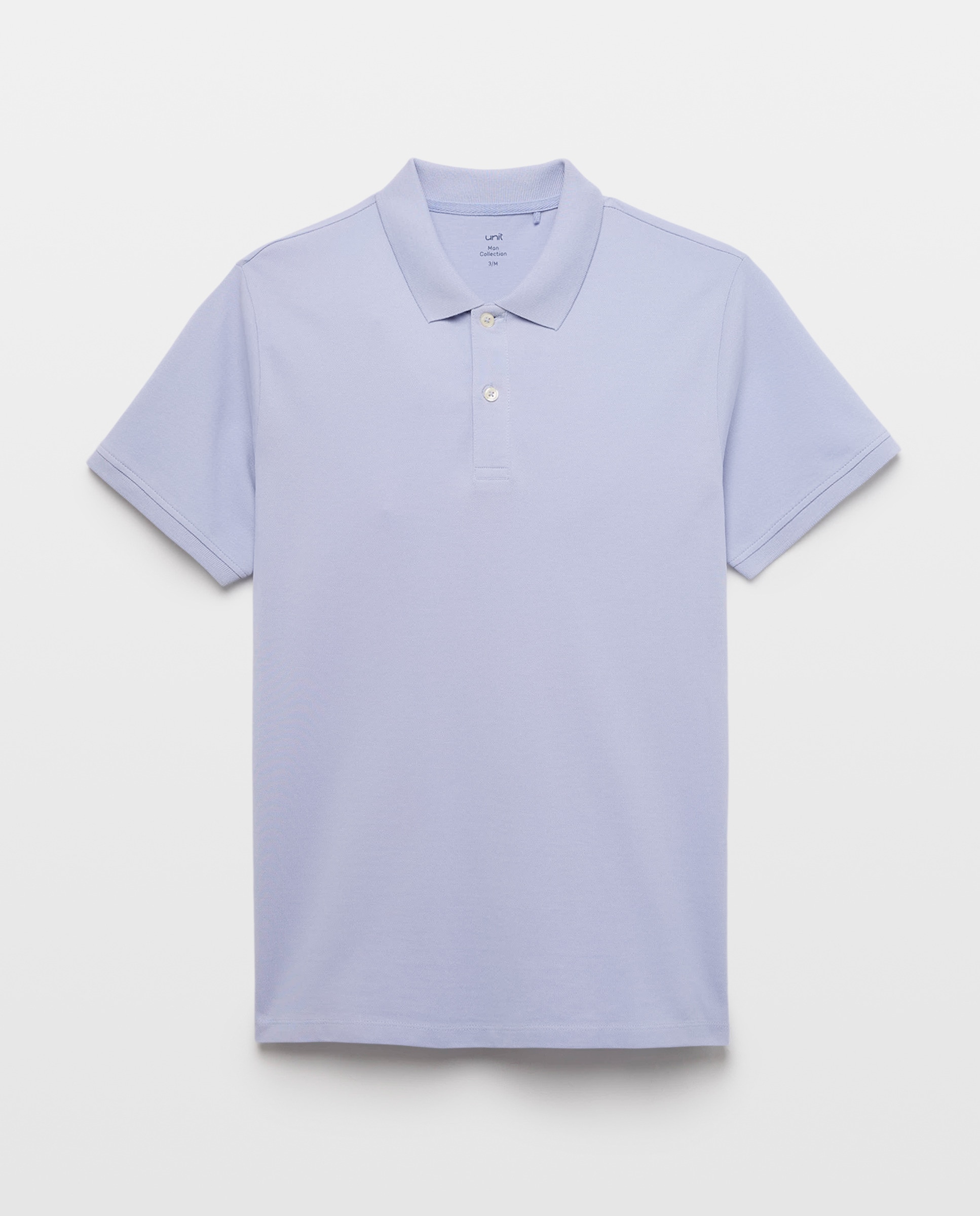 Polo de hombre manga corta pique liso 284 Lila-5