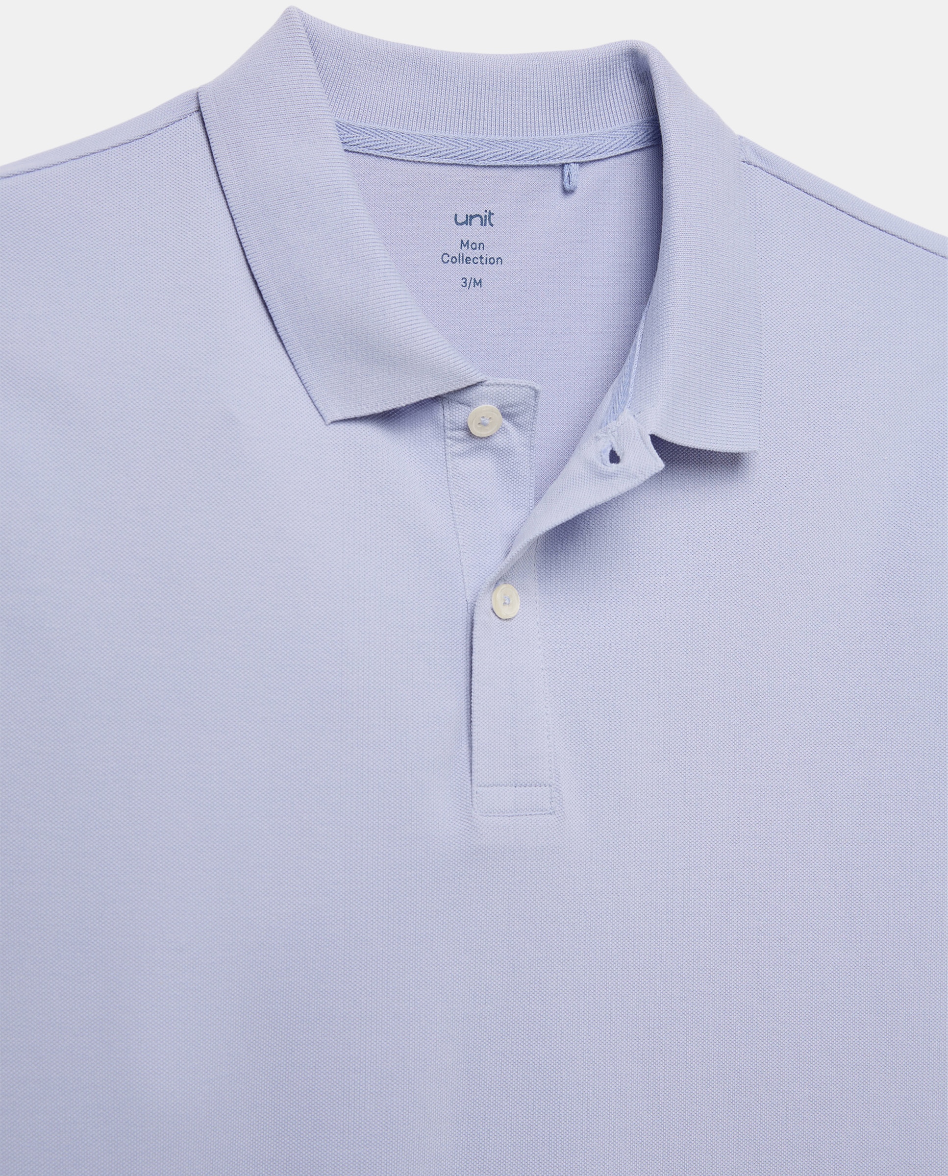 Polo de hombre manga corta pique liso 284 Lila-6