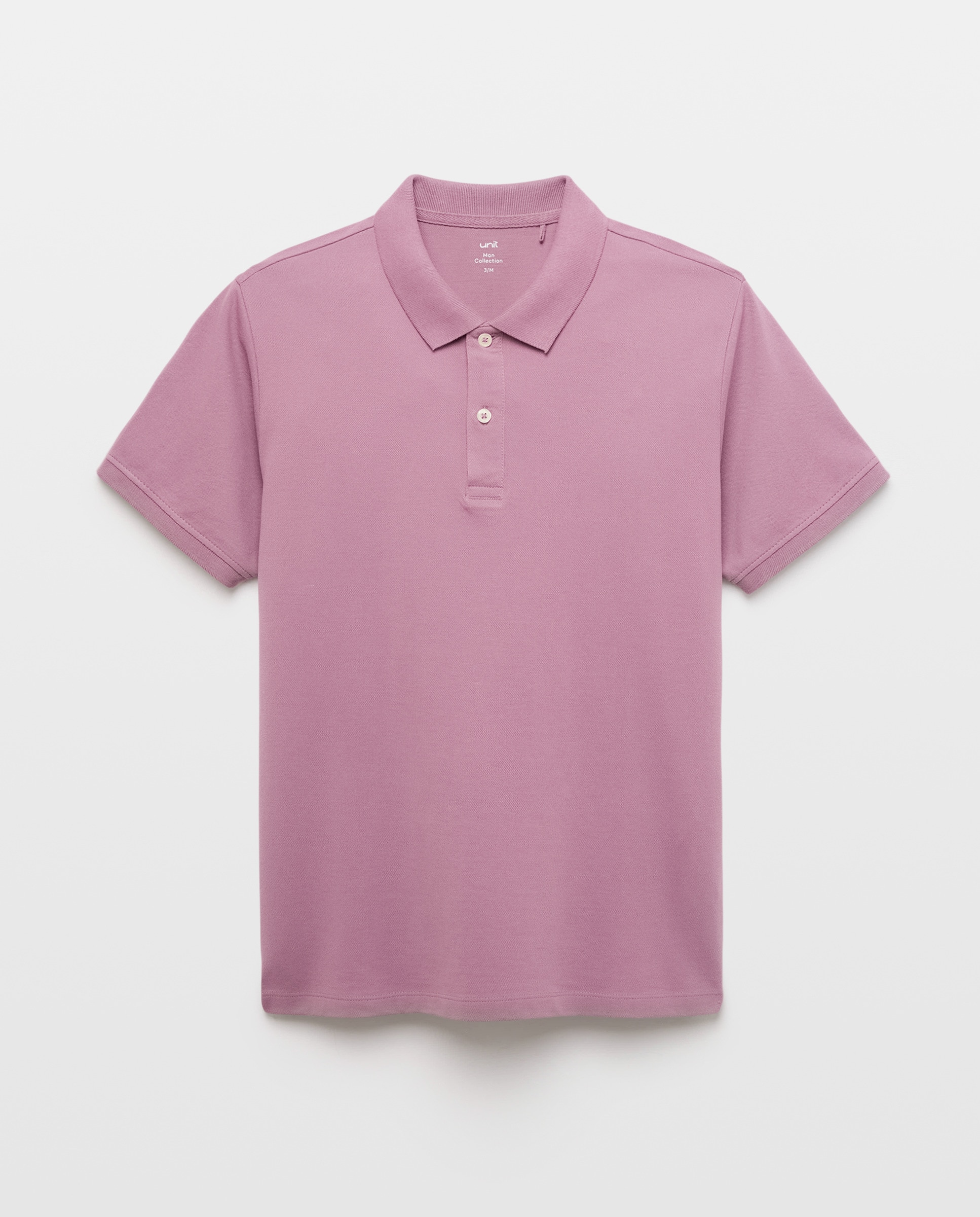 Polo de hombre manga corta pique liso 282 Malva-4