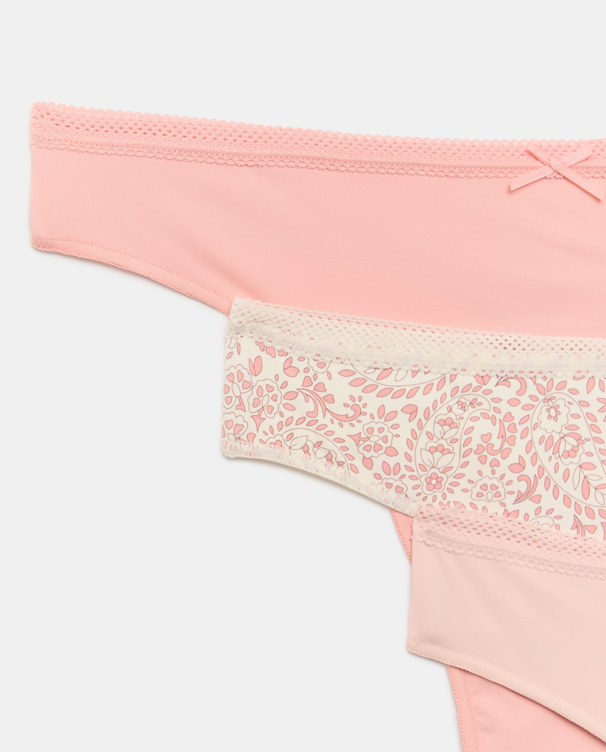 Pack de 3 Cuecas de Microfibra Floral Rosa-4