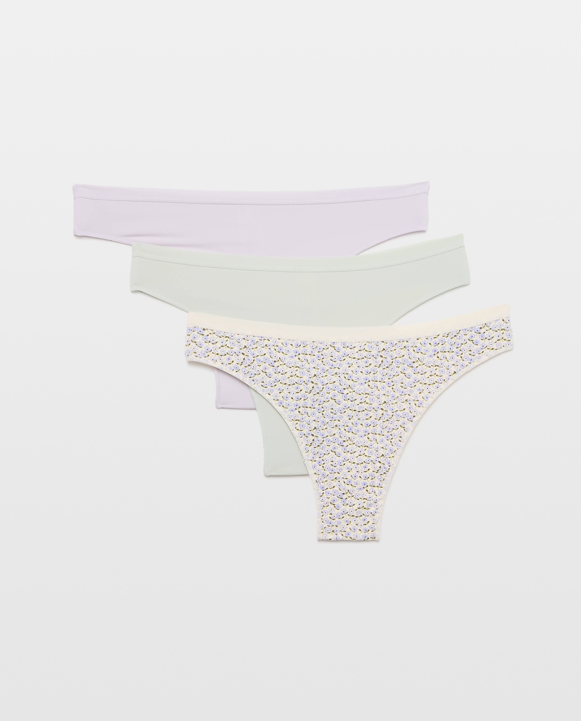 Pack de 3 Cuecas de Microfibra Floral Roxo-3
