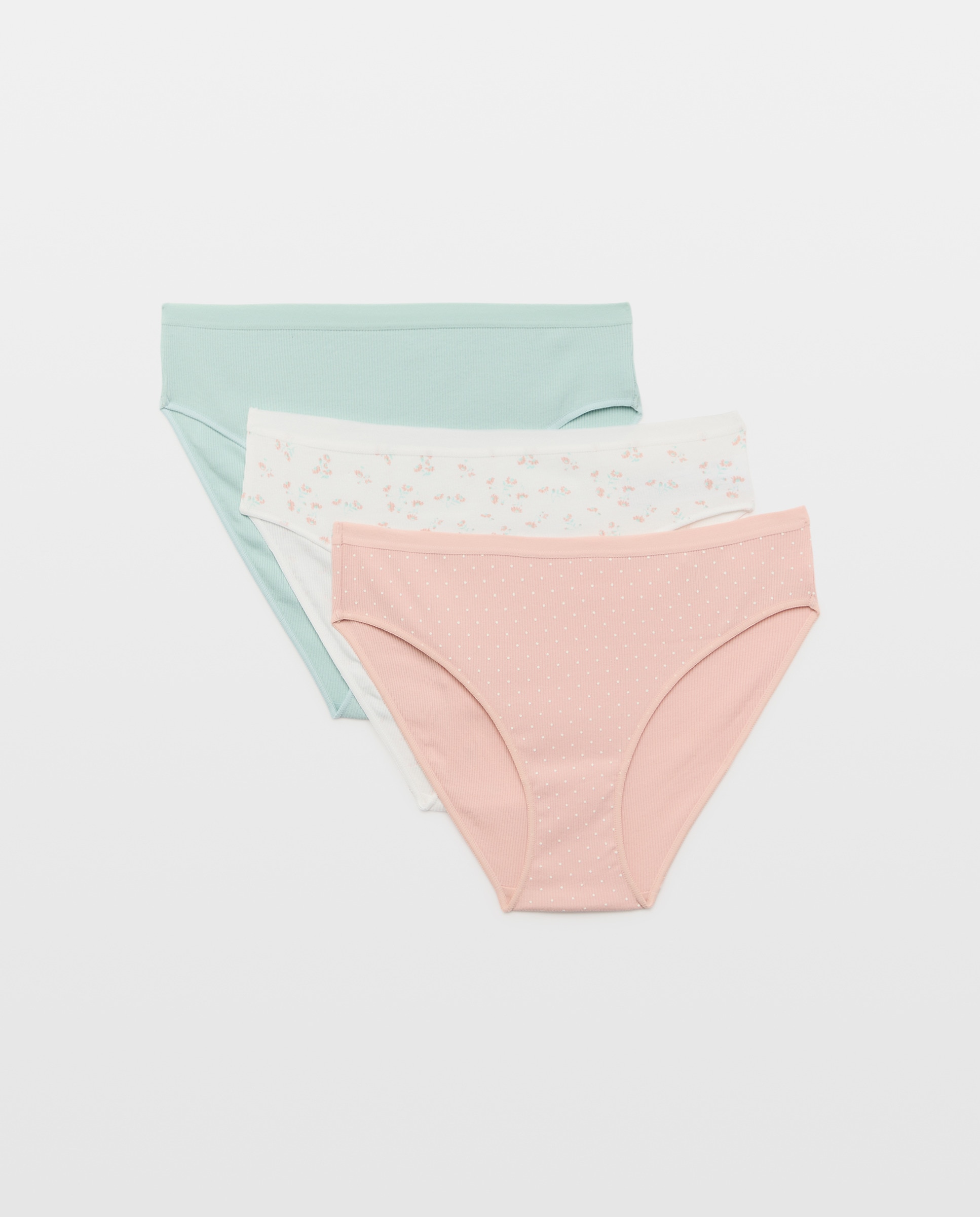 Pack de 3 Cuecas com Estampado Floral Rosa-3