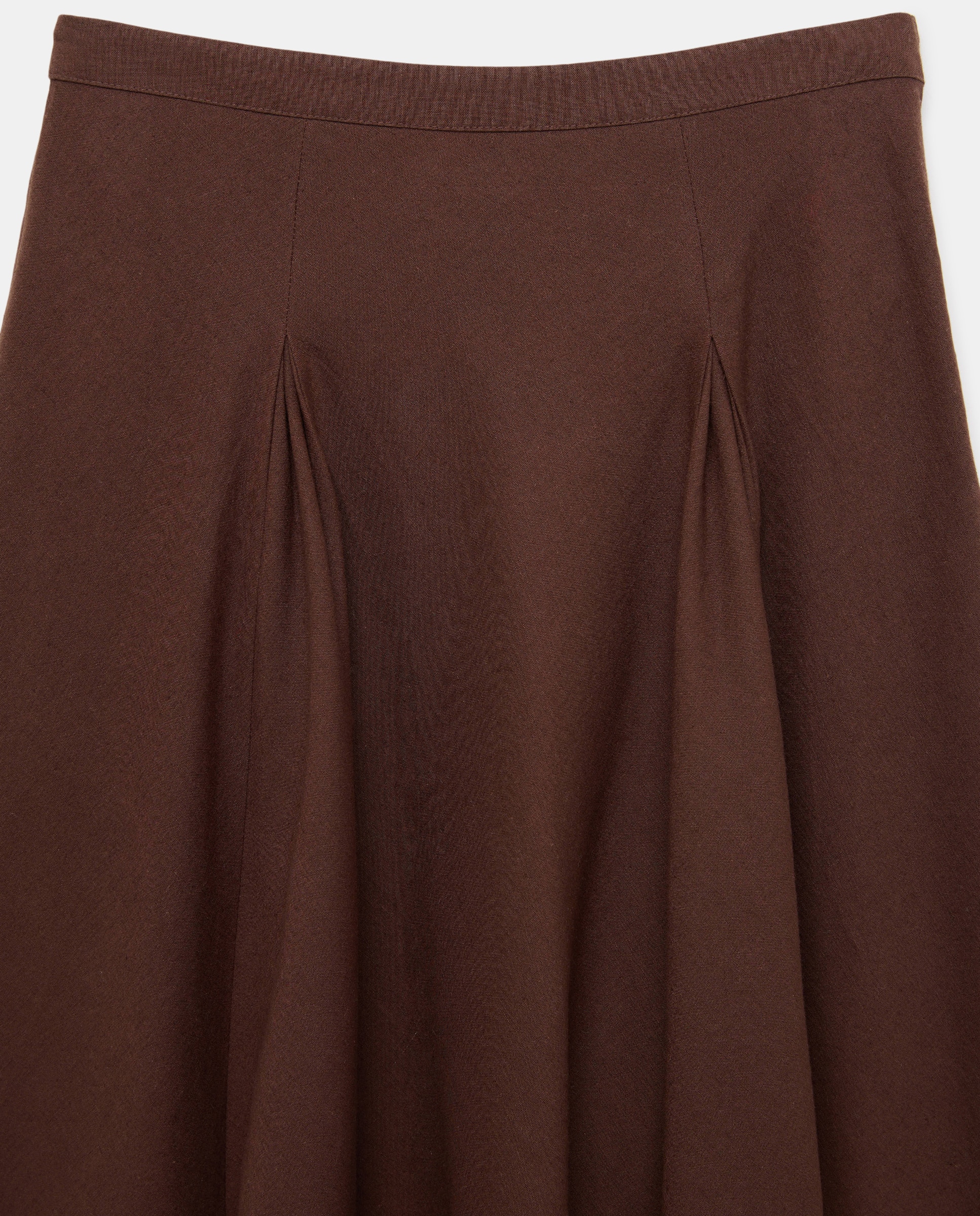 Falda de mujer con quillas total look Chocolate-5