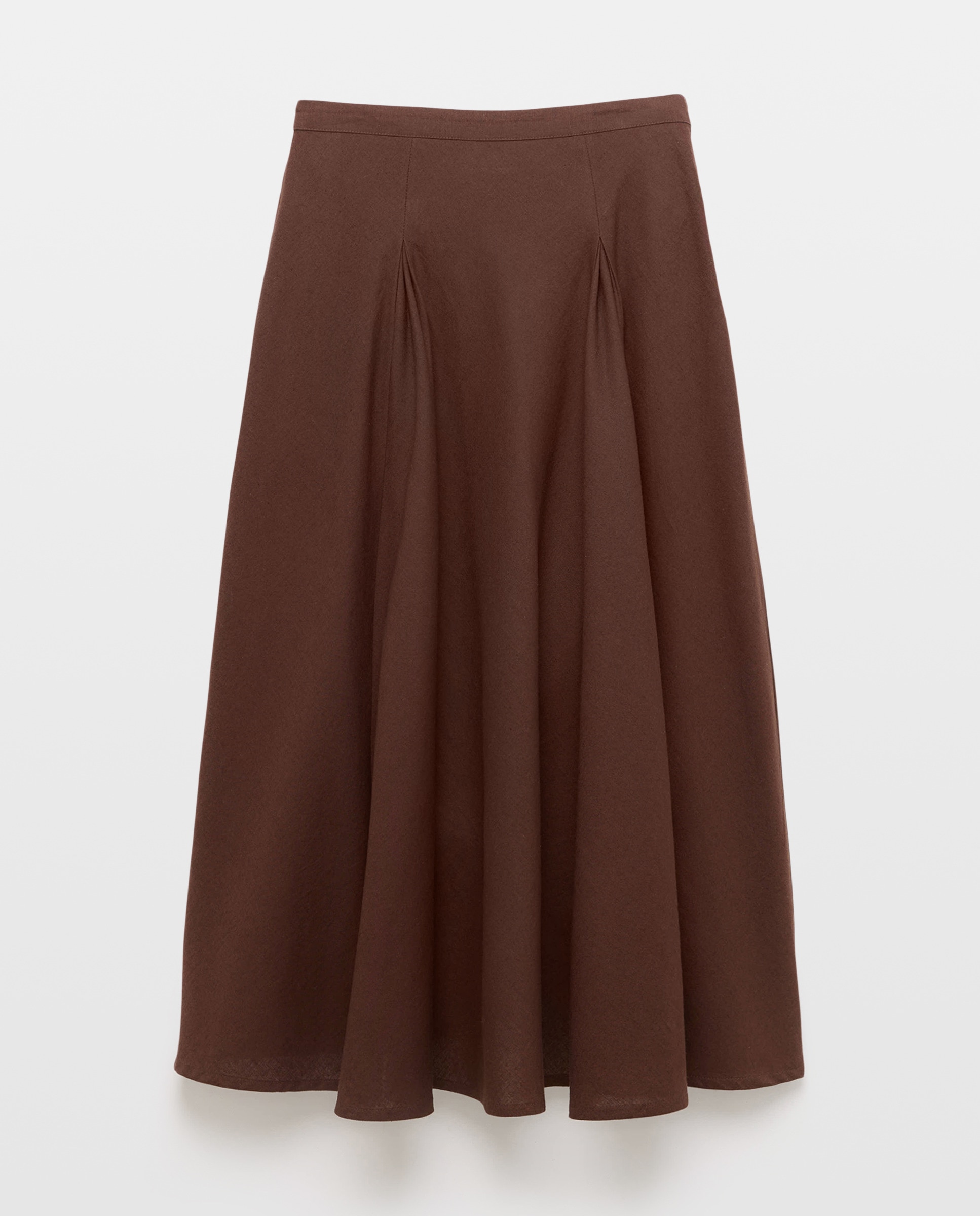 Falda de mujer con quillas total look Chocolate-4