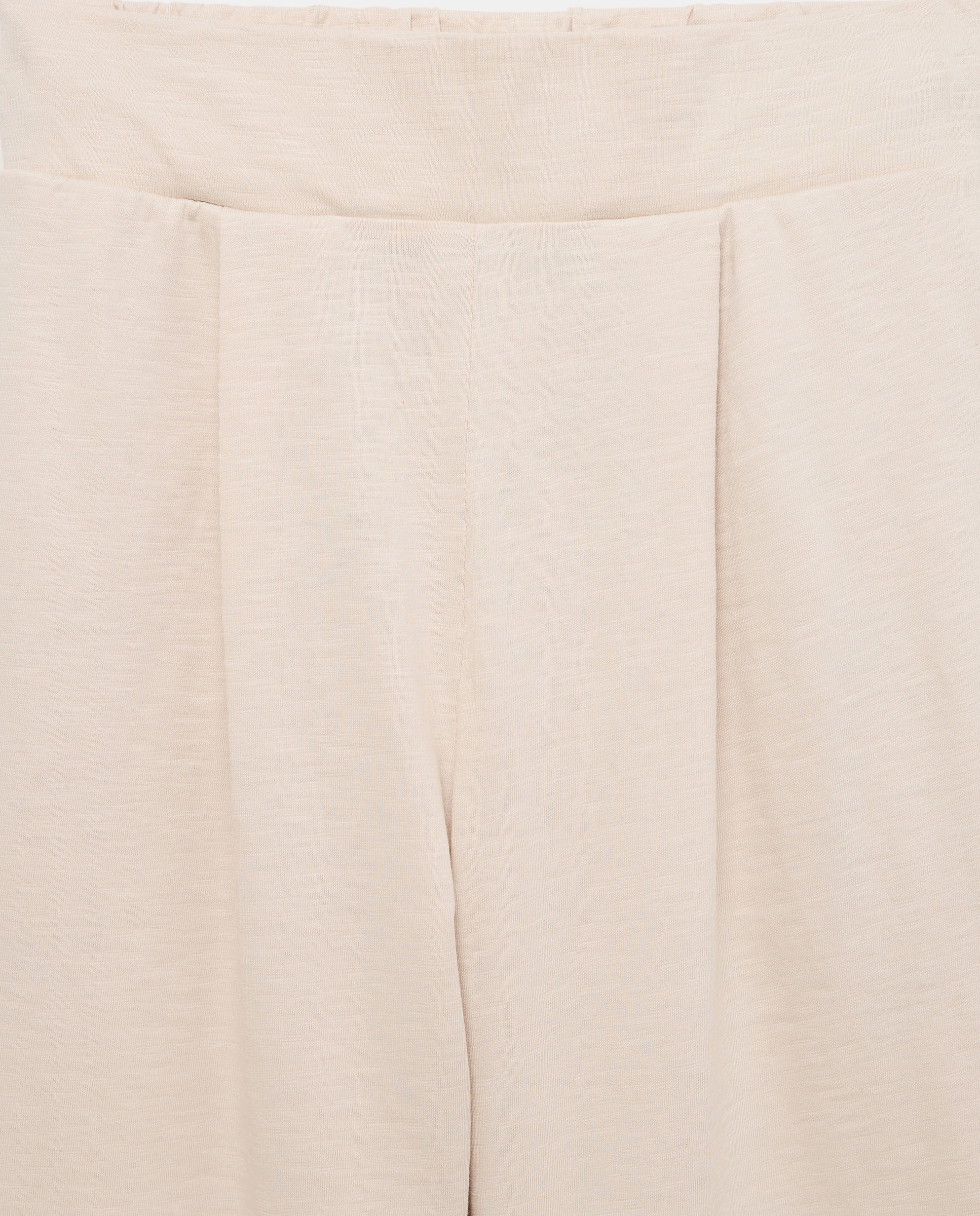 Pantalón de mujer de algodón ancho Beige-5