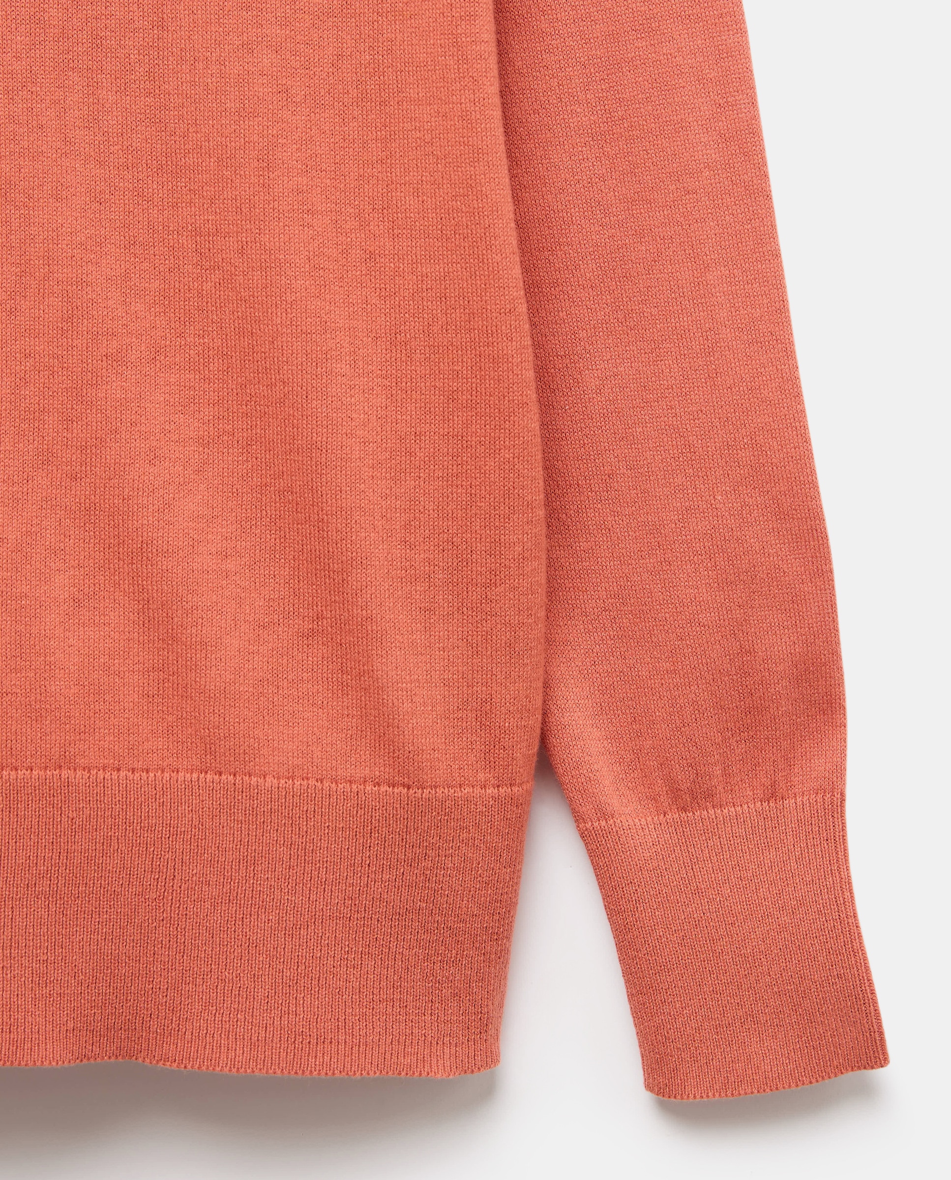 Jersey de mujer de algodón fino cuello caja 660 Naranja-5