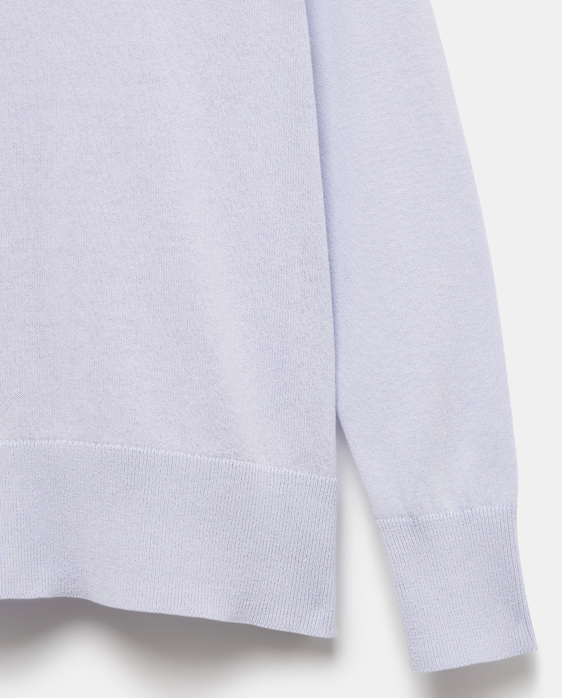 Jersey de mujer de algodón fino cuello caja 410 Azul claro-5