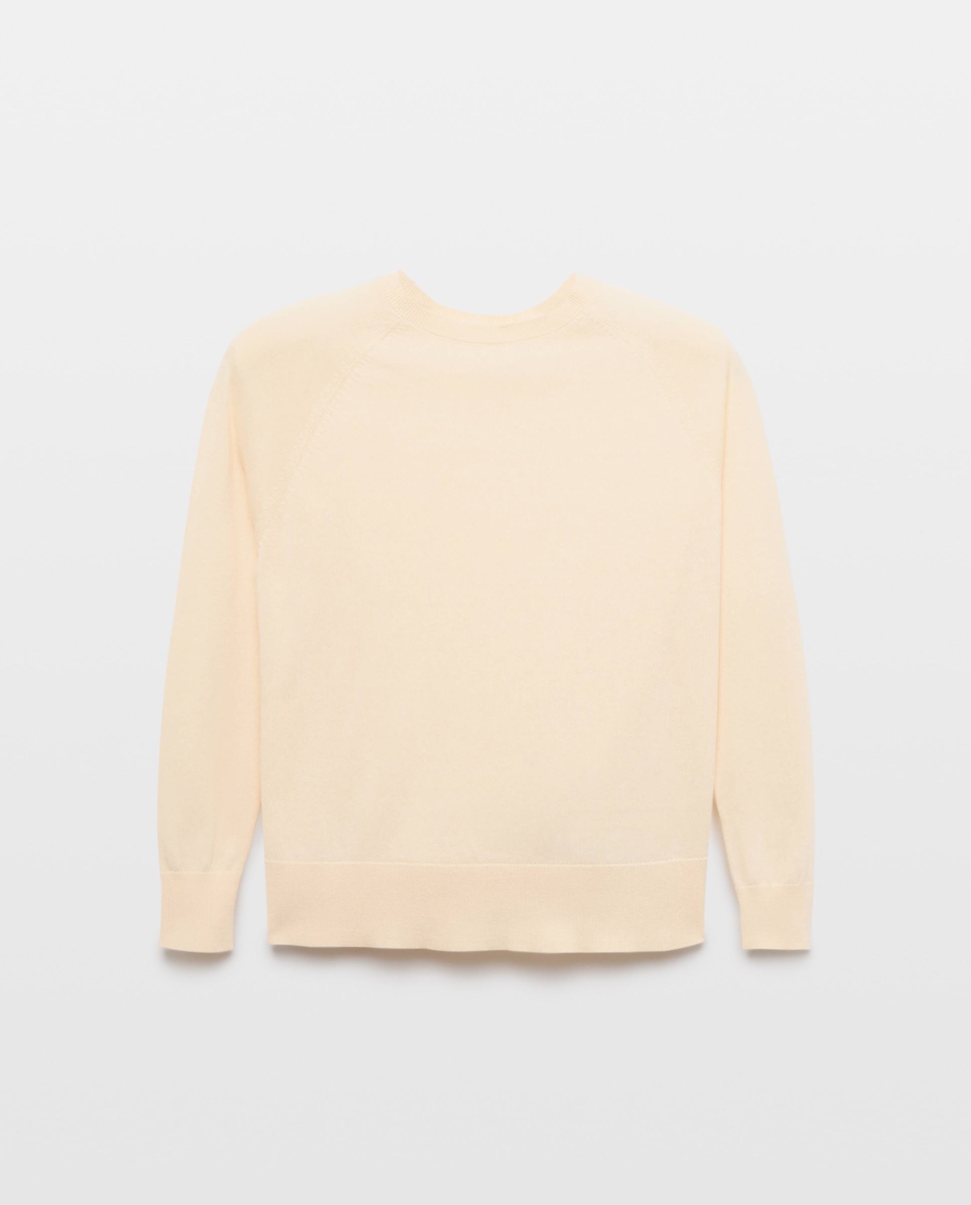 Jersey de mujer de algodón fino cuello caja 310 Amarillo claro-4