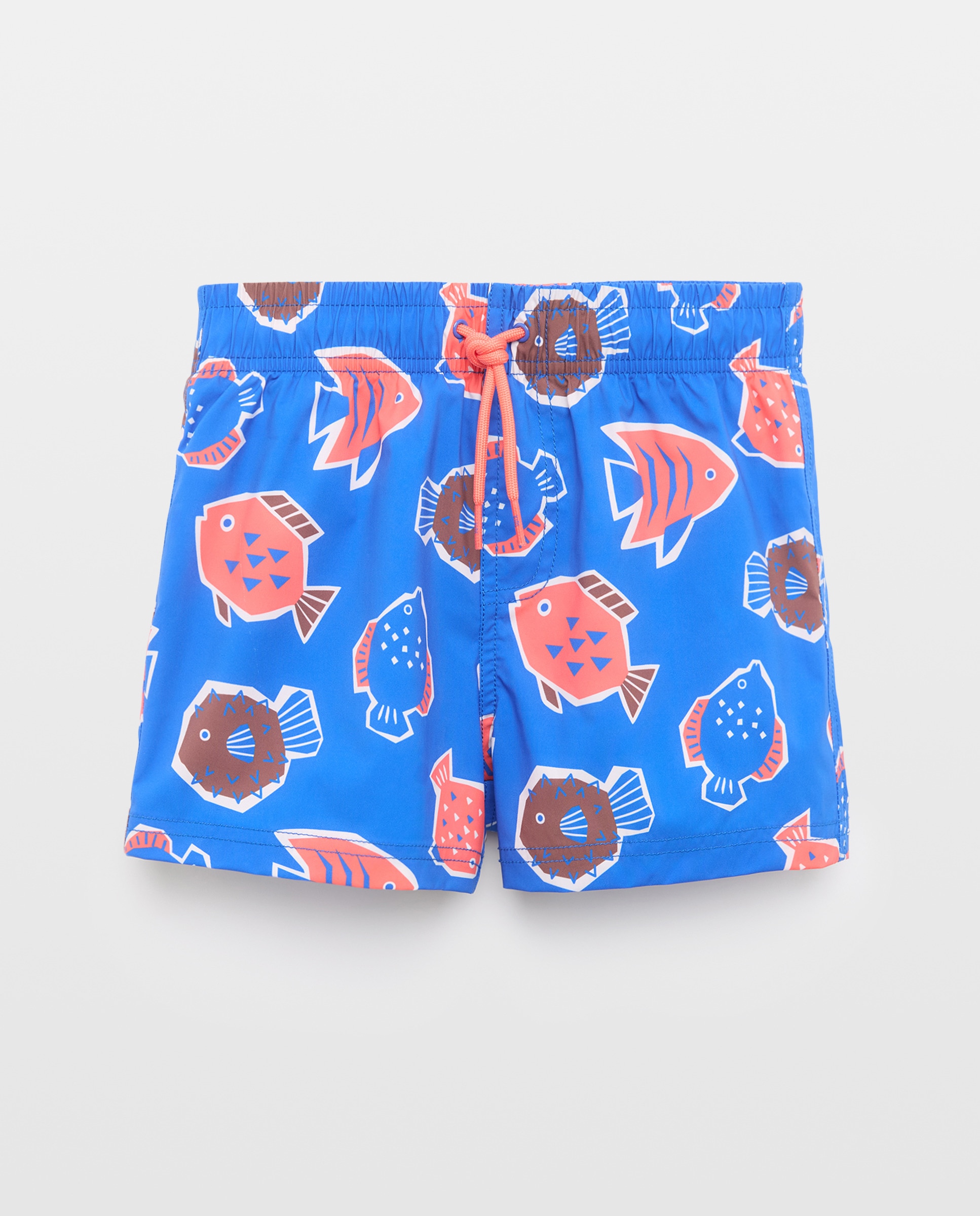 Calções de Banho com Estampados de Desenhos Azul-5