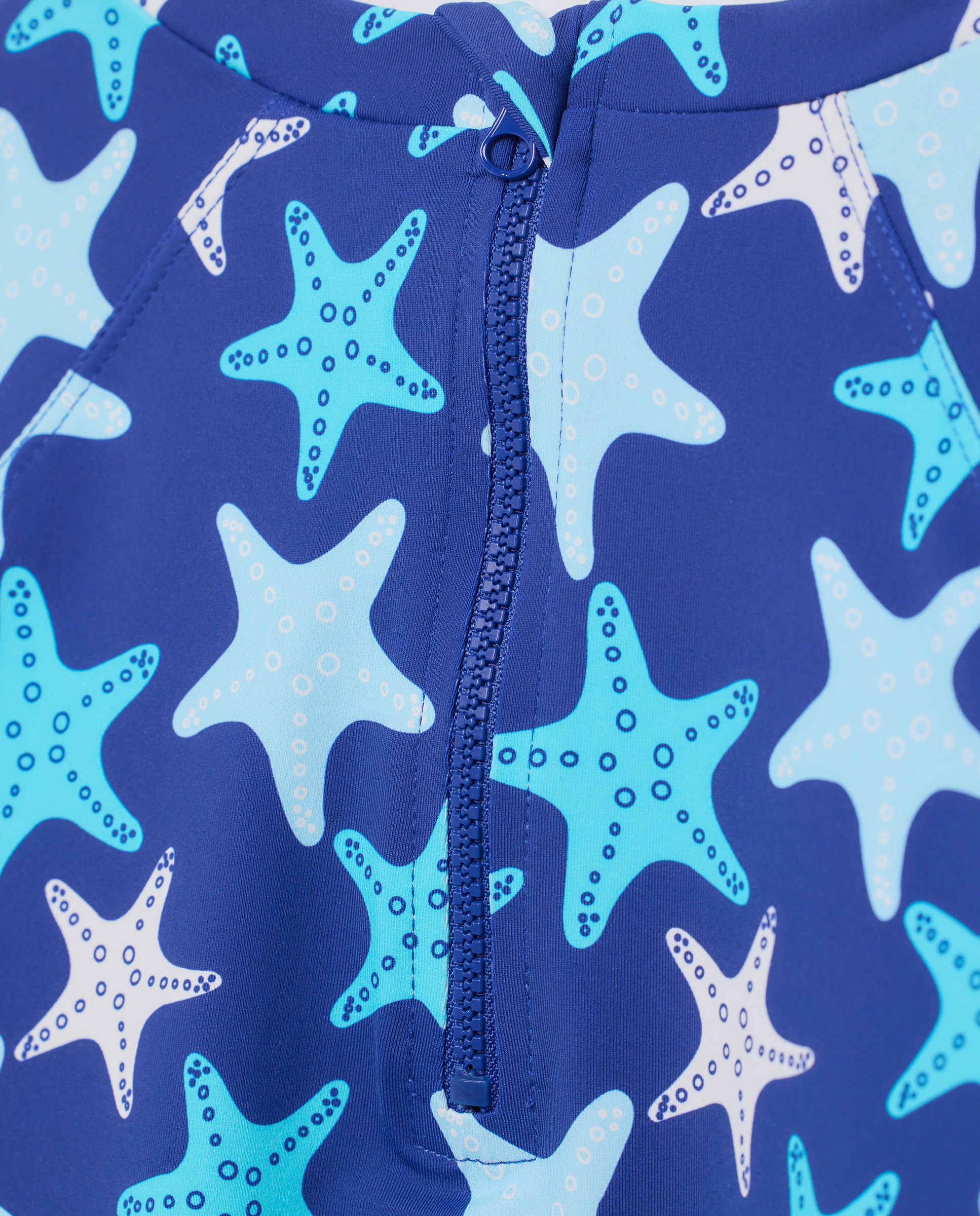 T-shirt UPF+50 às Cores com Estrelas-do-Mar Azul-5