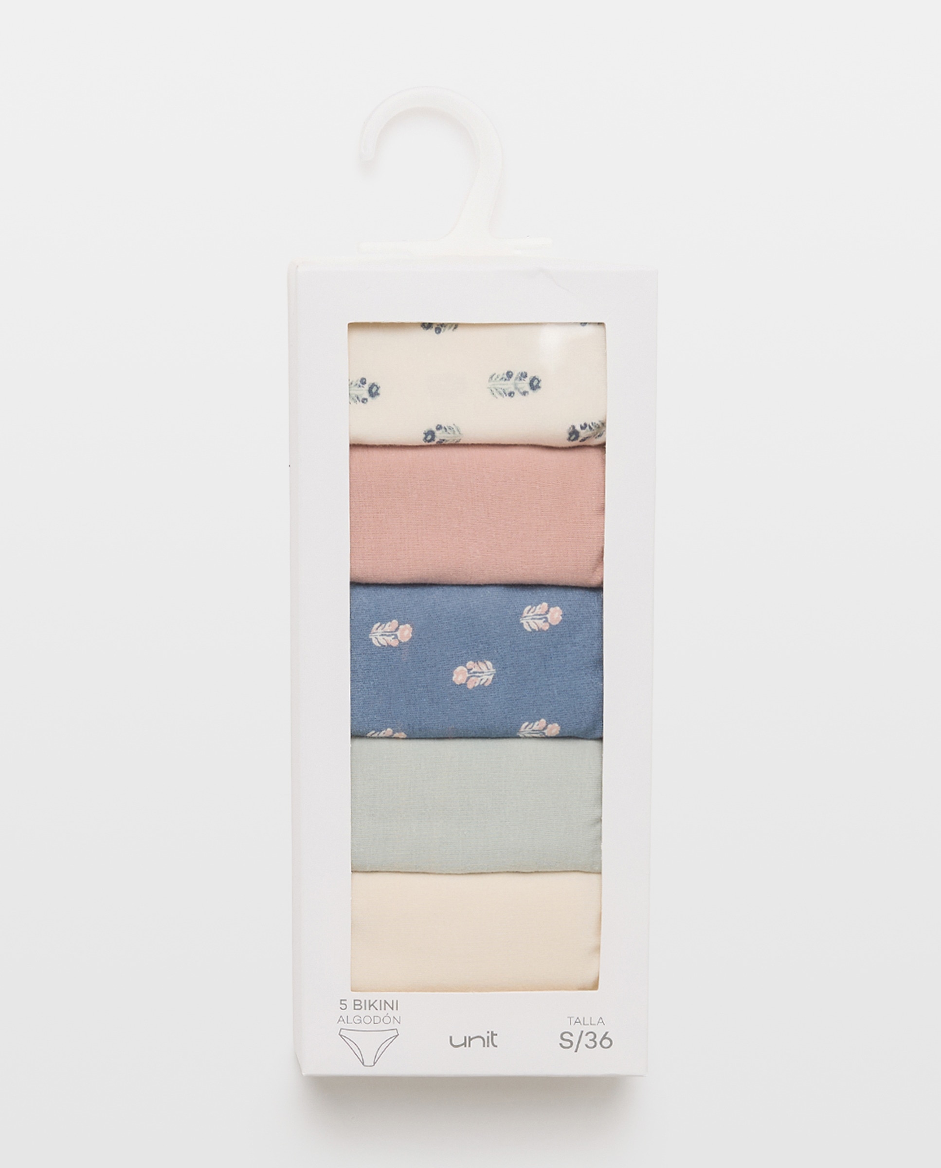 Pack 5 bragas de mujer algodón estampadas 260 Salmón-6