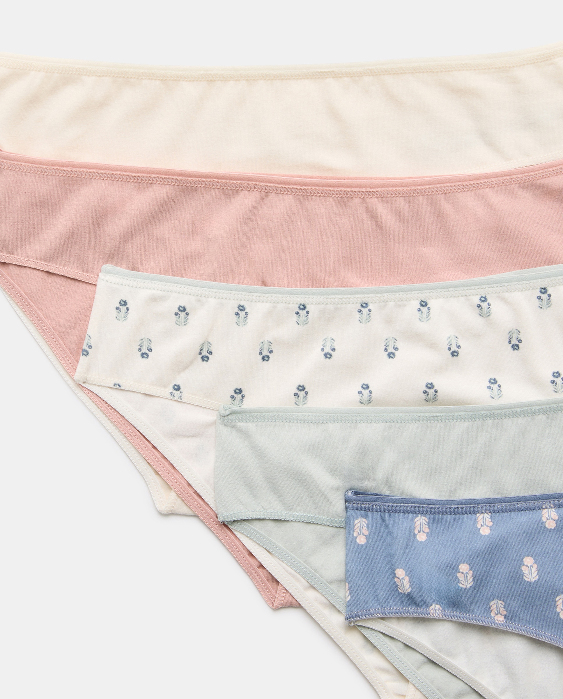 Pack 5 bragas de mujer algodón estampadas 260 Salmón-4