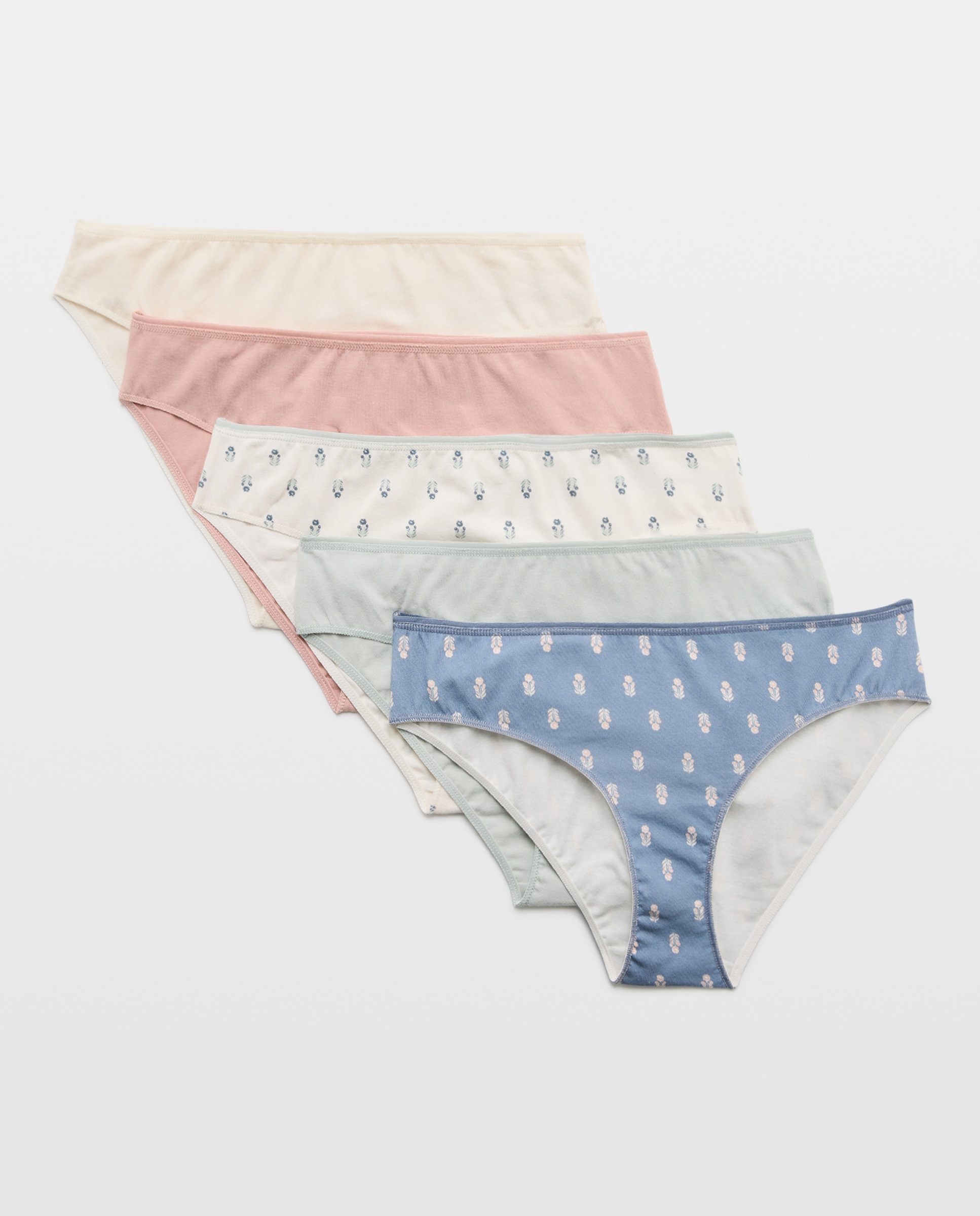 Pack 5 bragas de mujer algodón estampadas 260 Salmón-3