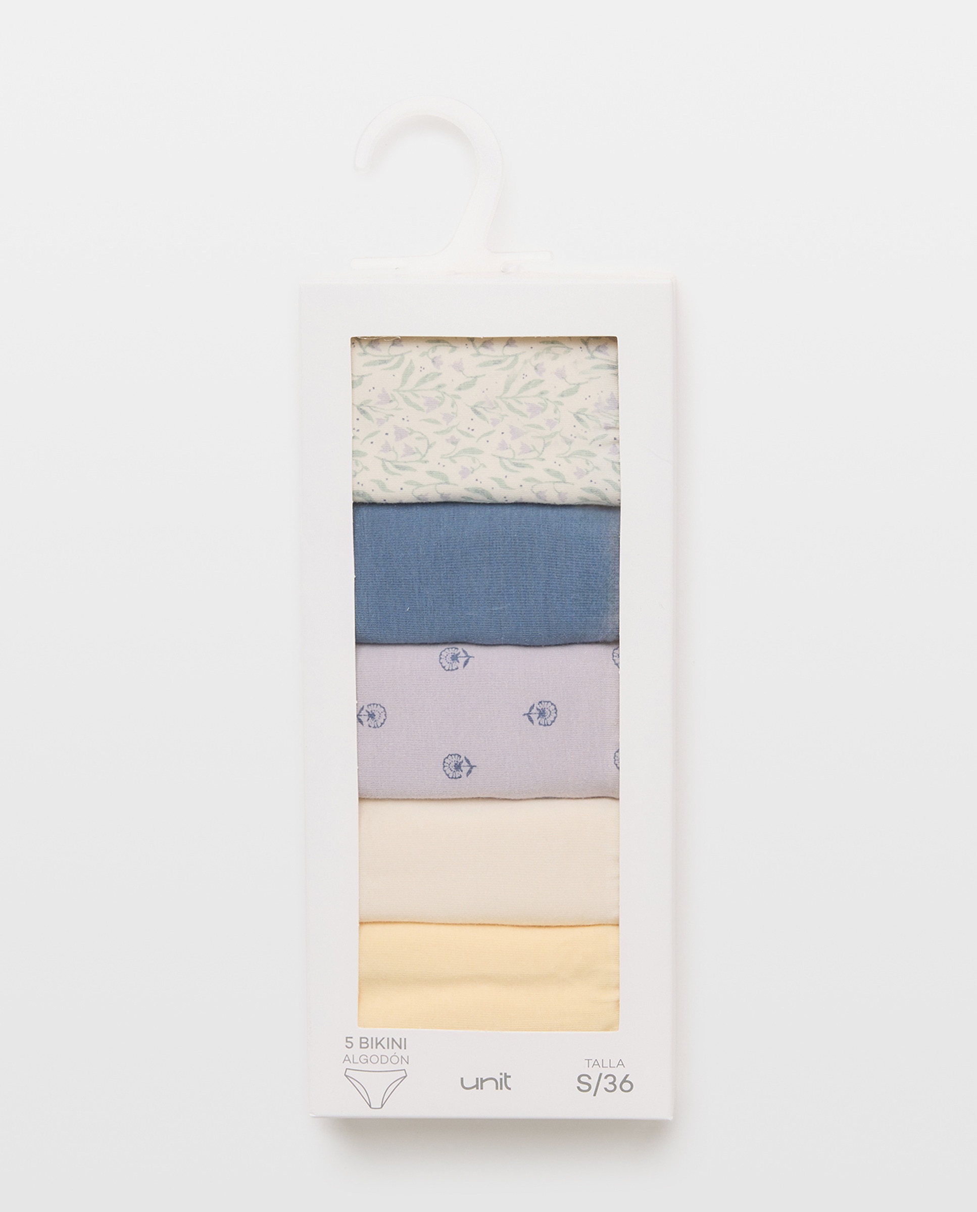 Pack 5 bragas de mujer algodón estampadas 284 Lila-6