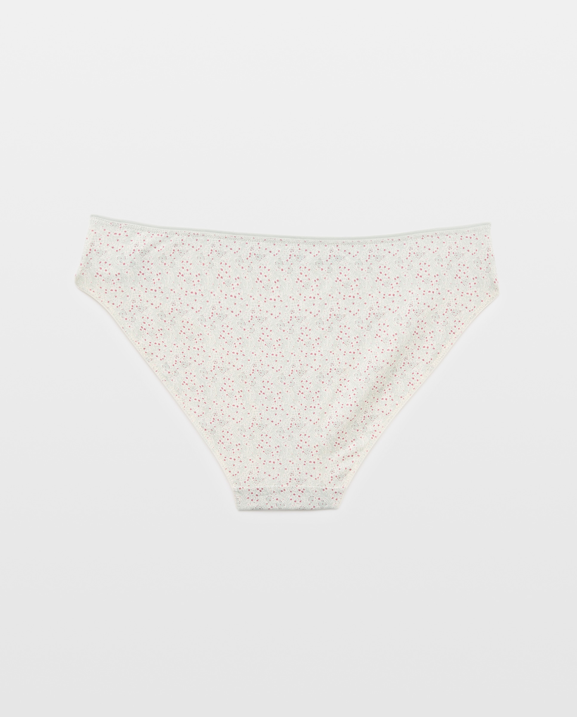 Pack 5 bragas de mujer algodón estampadas 582 Verde agua-5