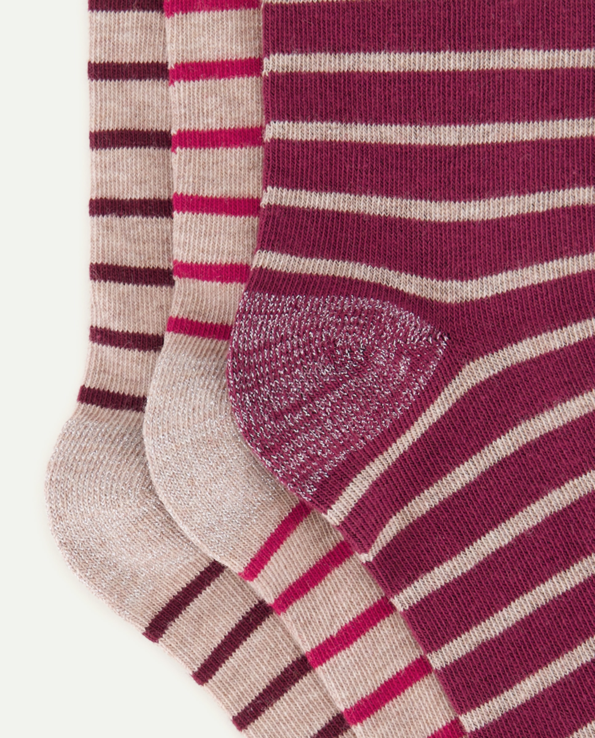 Pack 3 calcetines de mujer estampados Tostado-2