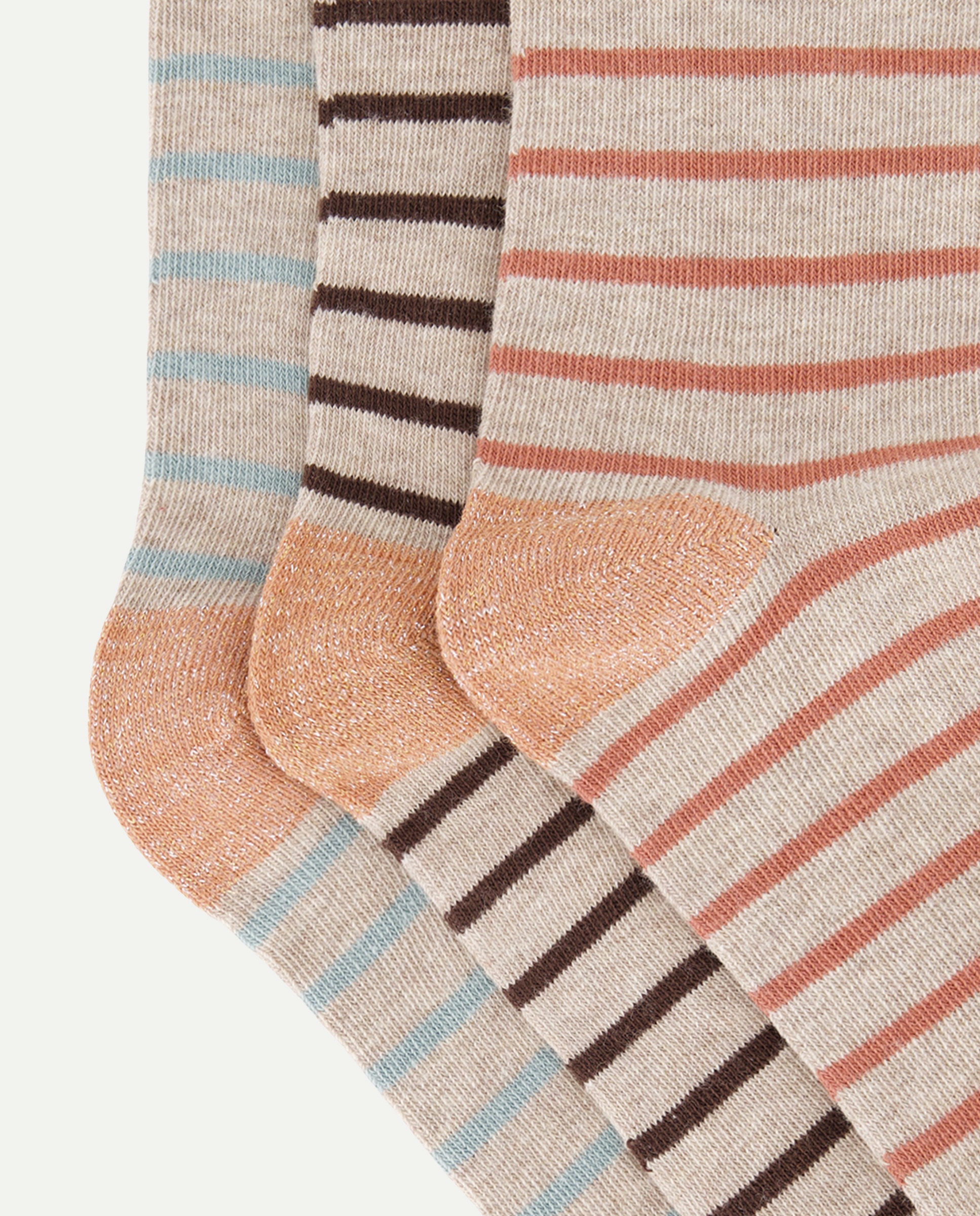 Pack 3 calcetines de mujer estampados Tostado-2