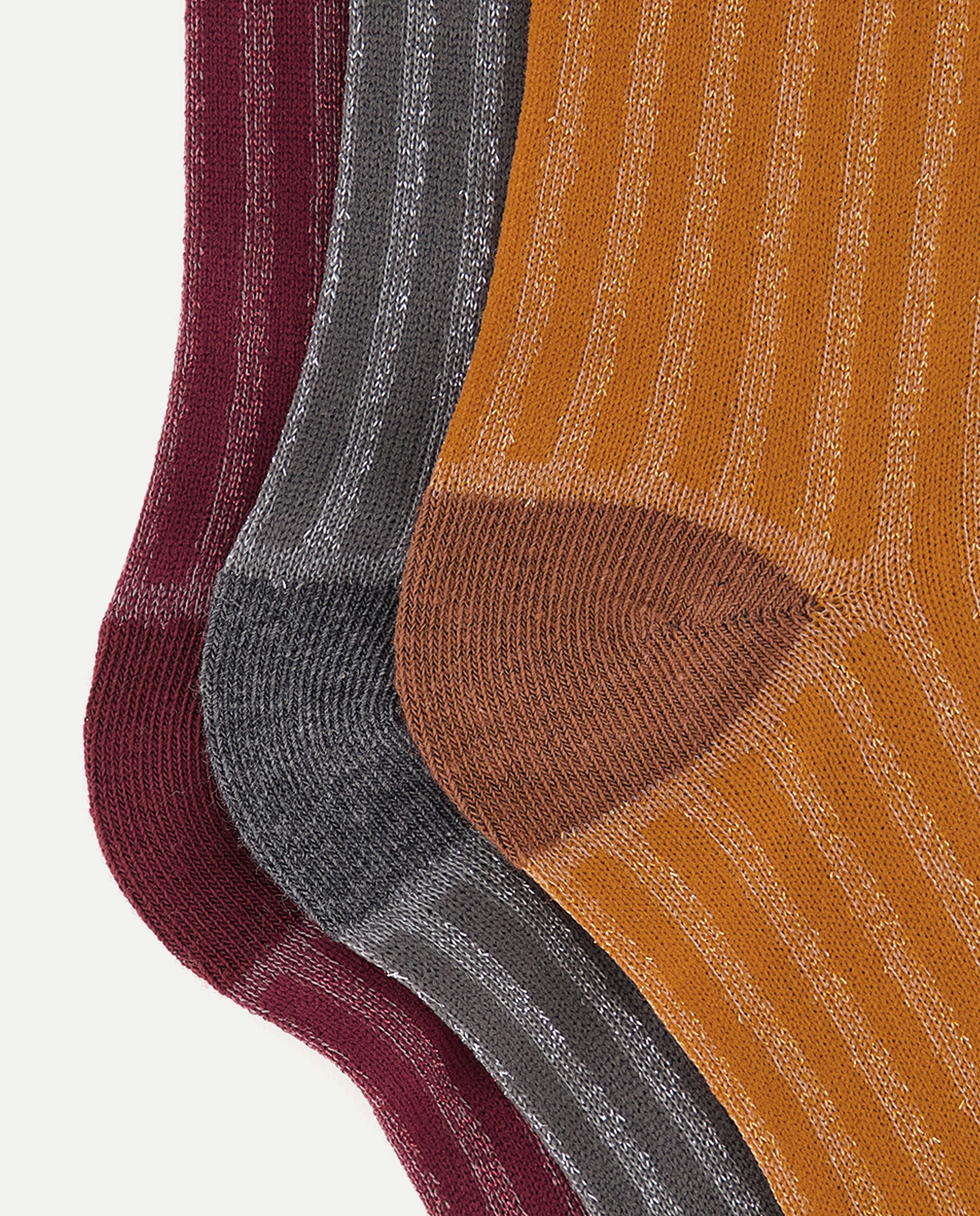 Pack 3 calcetines de mujer estampados 820 Gris medio-2