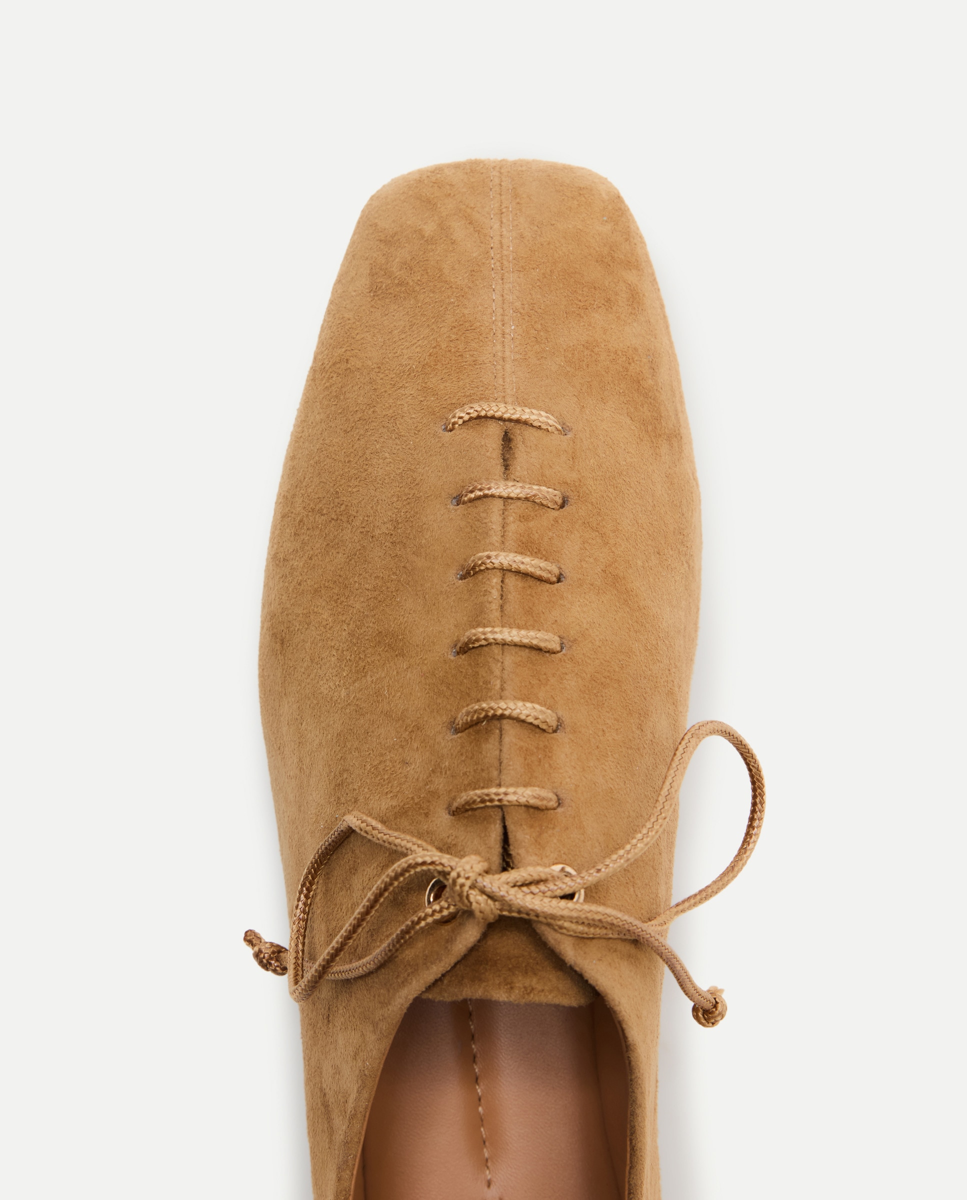 Sapatos Rasos com Atacadores Vison Claro-4