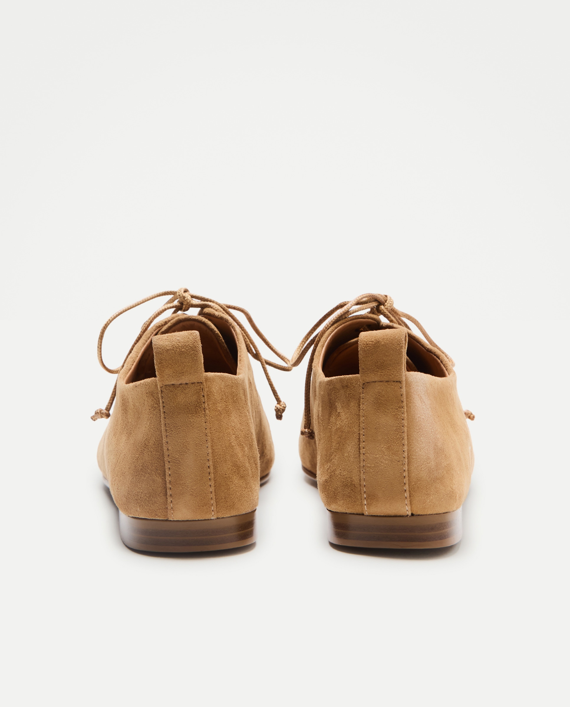 Sapatos Rasos com Atacadores Vison Claro-3