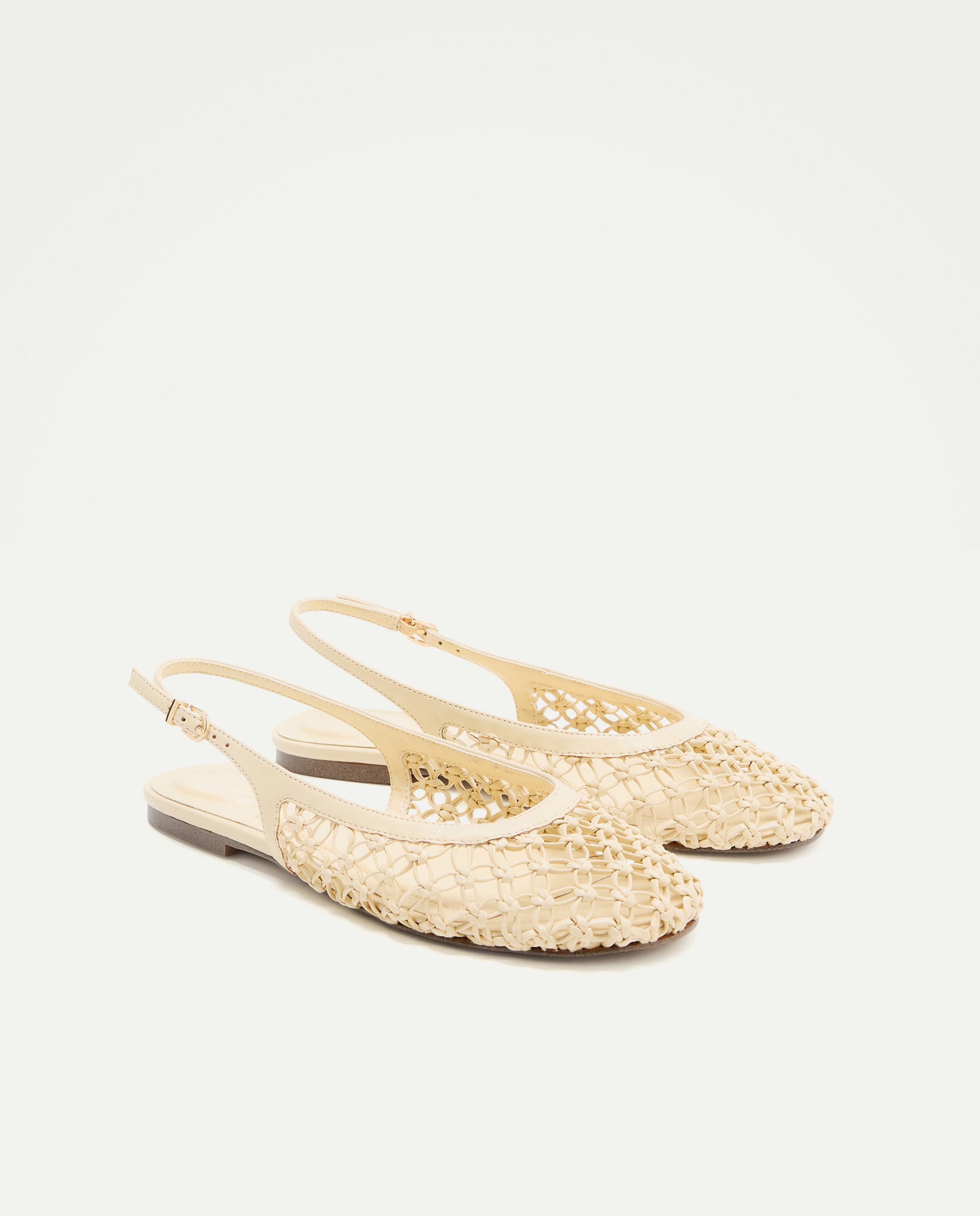 Sapatos Rasos Tipo Mules 310 Amarelo Claro-2