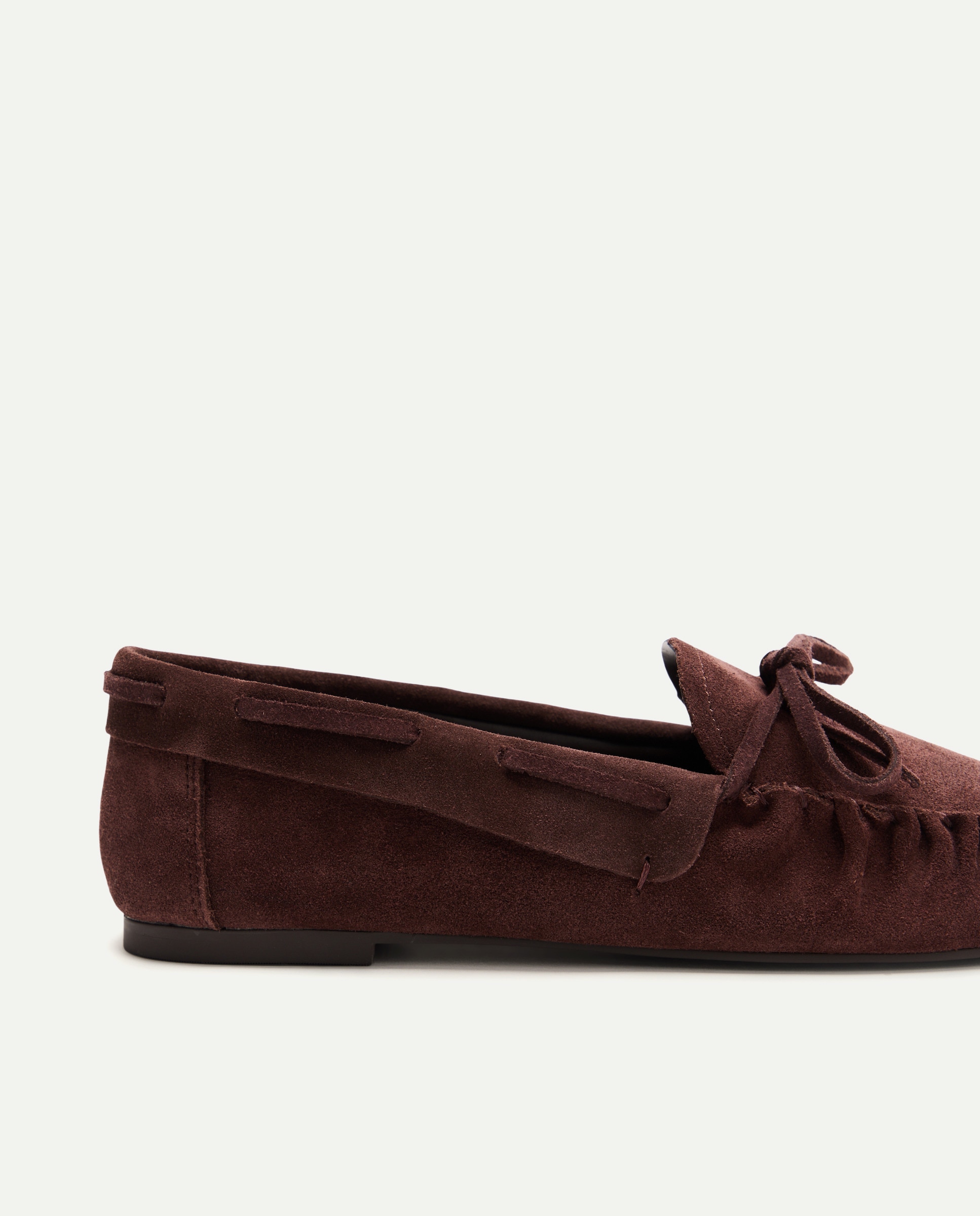 Sapatos Rasos com Efeito Enrugado Chocolate-5