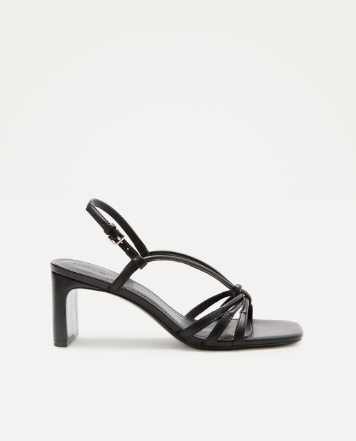 Imagem 0 de Sandálias de Salto com Pala de Tiras com Nó