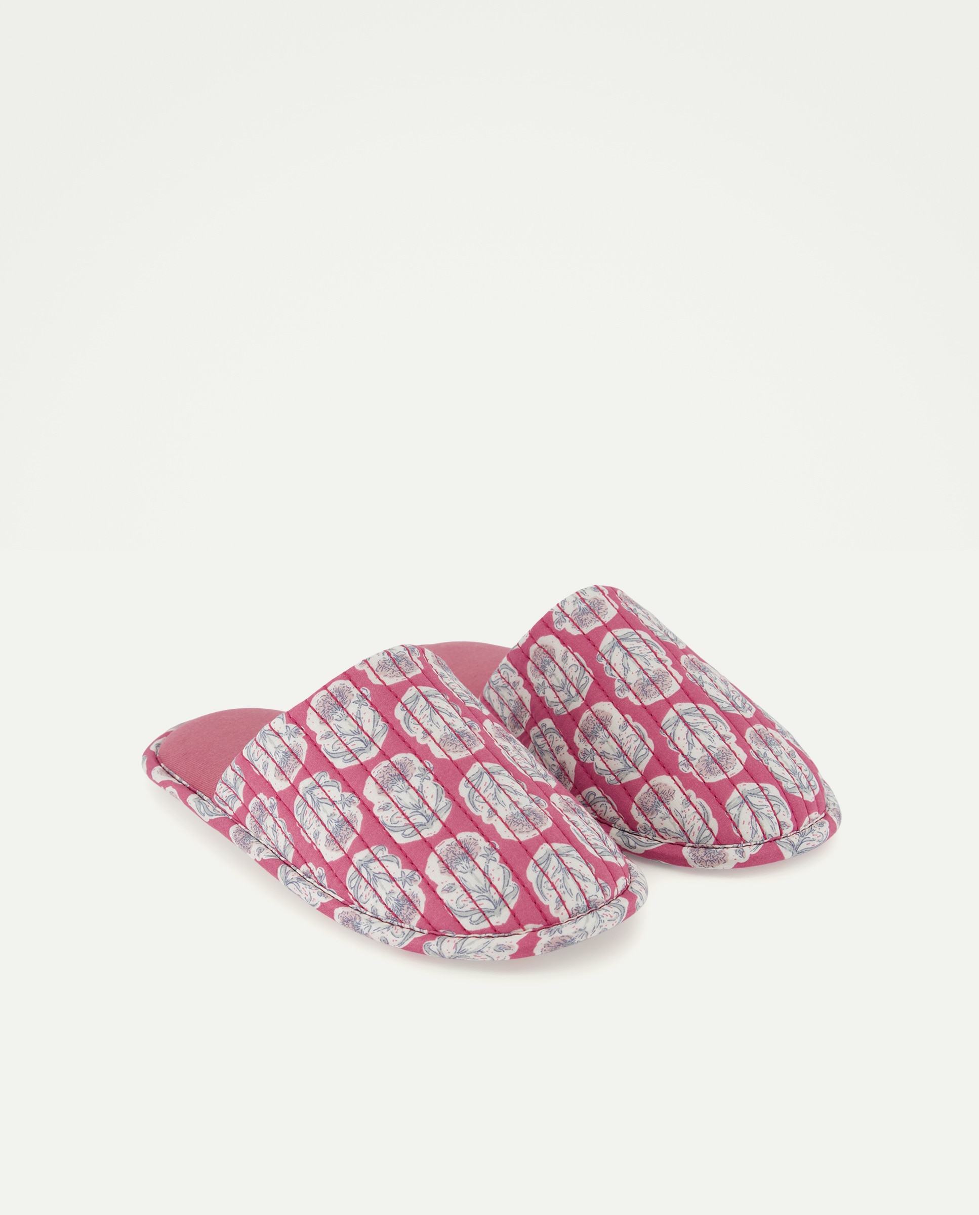 Zapatilla de mujer destalonada estampada Burdeos-2