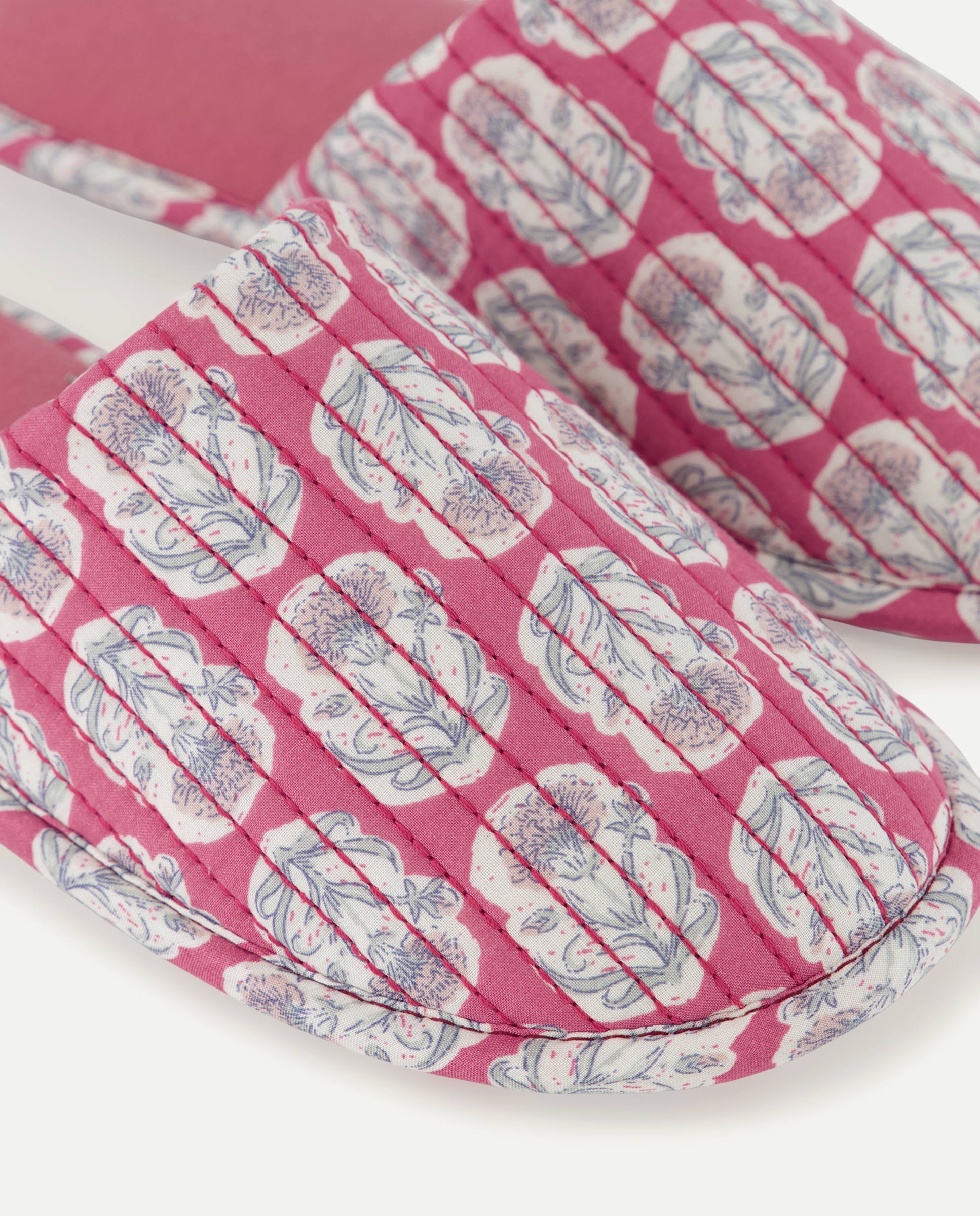 Zapatilla de mujer destalonada estampada Burdeos-5
