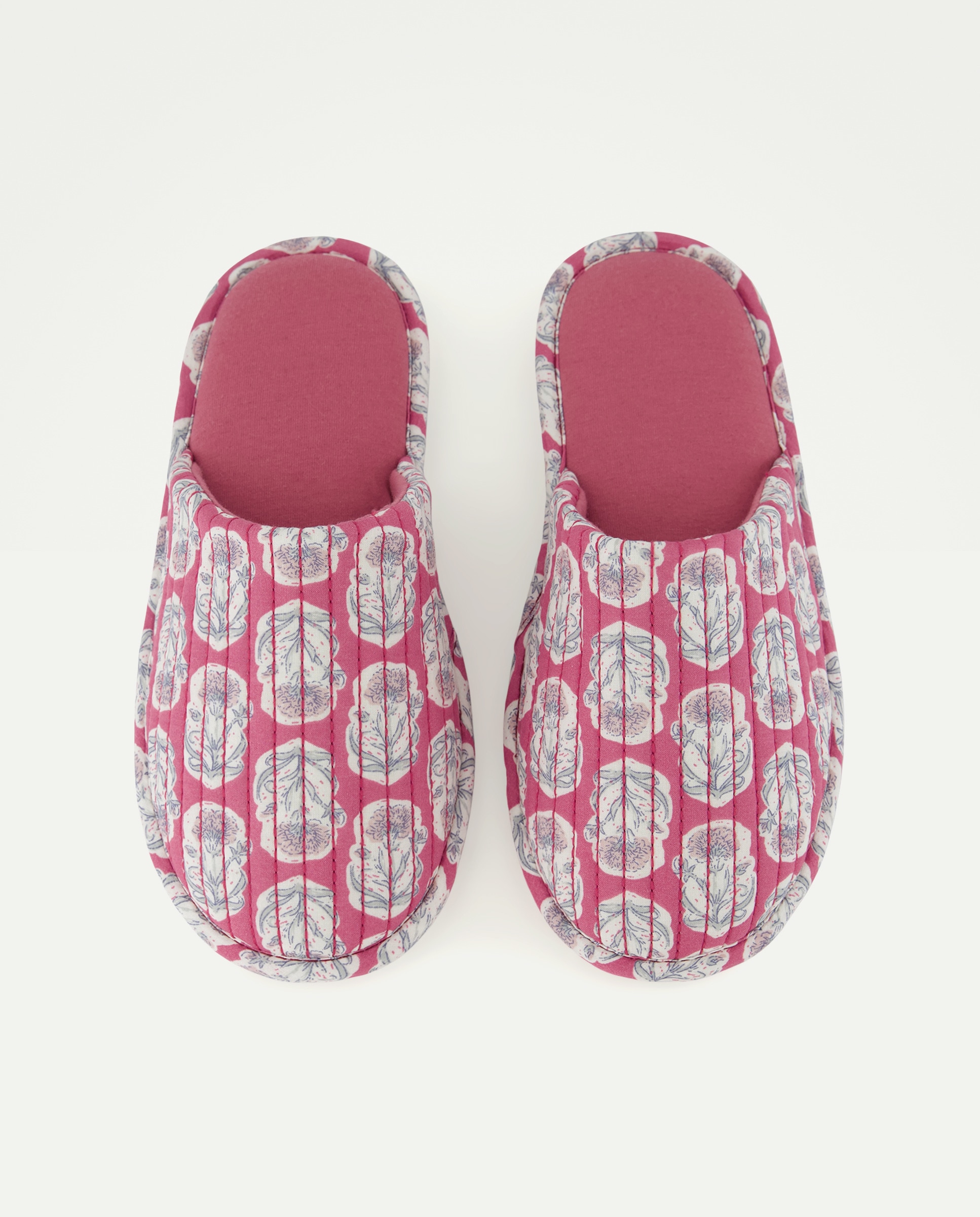 Zapatilla de mujer destalonada estampada Burdeos-4