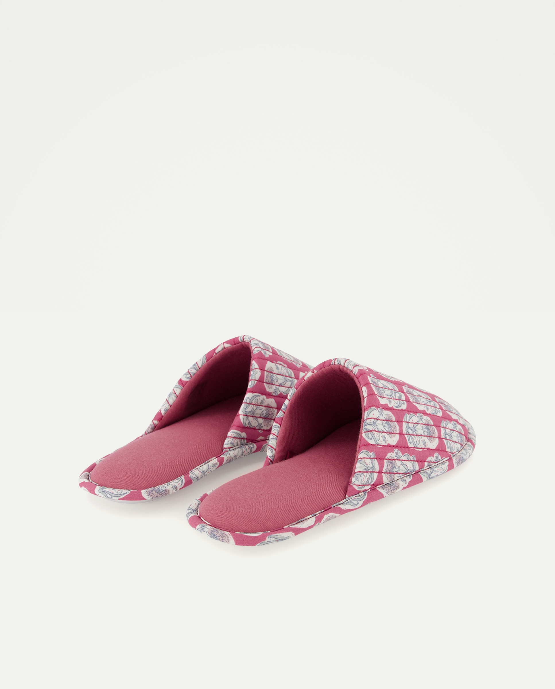 Zapatilla de mujer destalonada estampada Burdeos-3