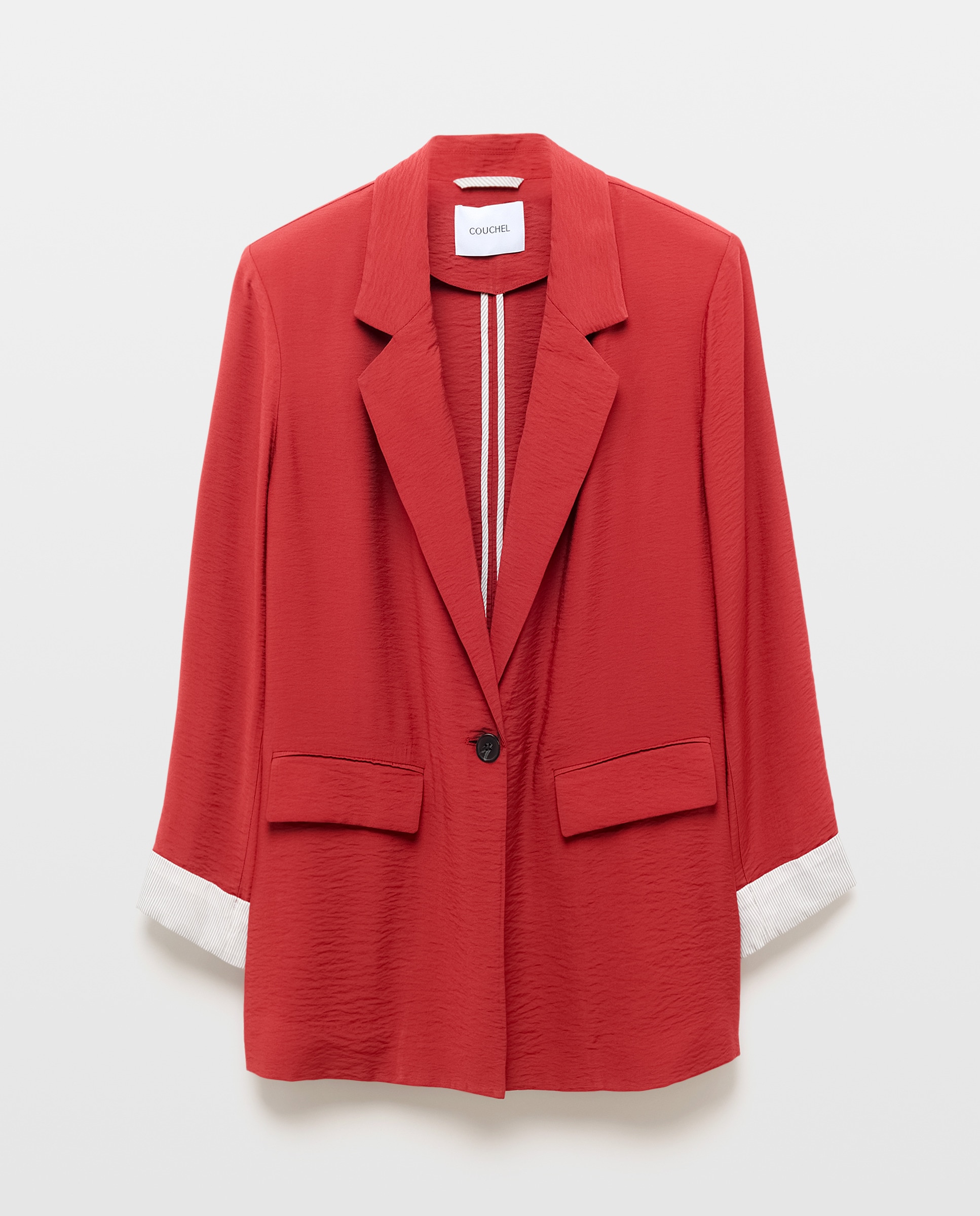 Blazer Fluído Brilhante Bordeaux-4