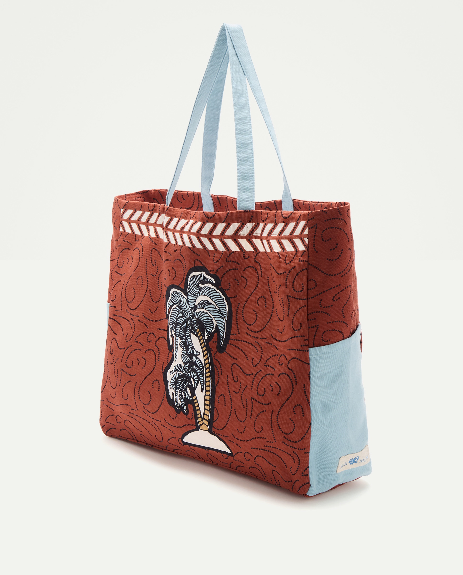 Saco de Praia com Estampado 770 Terracota-2